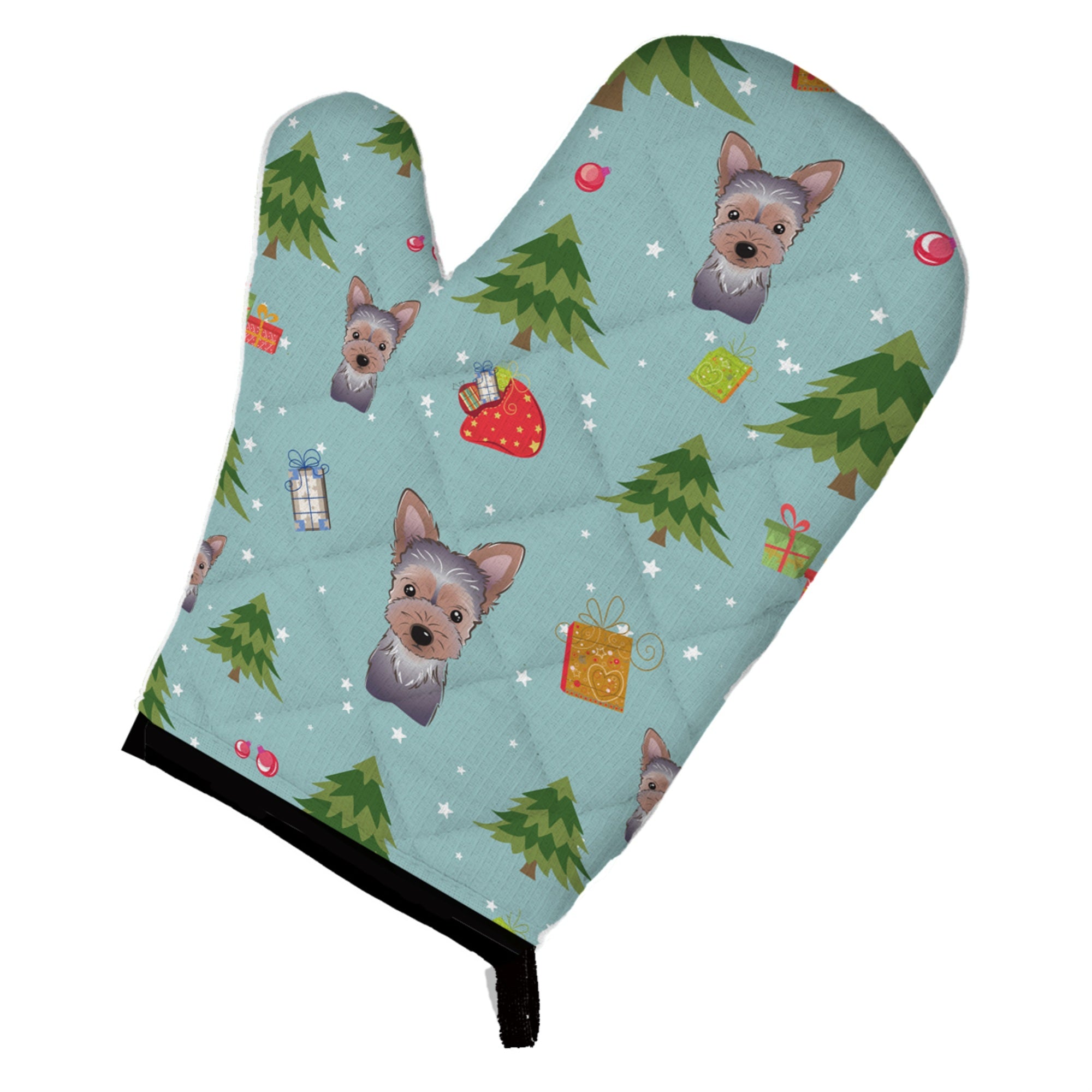Caroline'S Treasures Bb5021Ovmt Christmas Yorkie Puppy Oven Mitt, 12 By 8.5, Multicolor