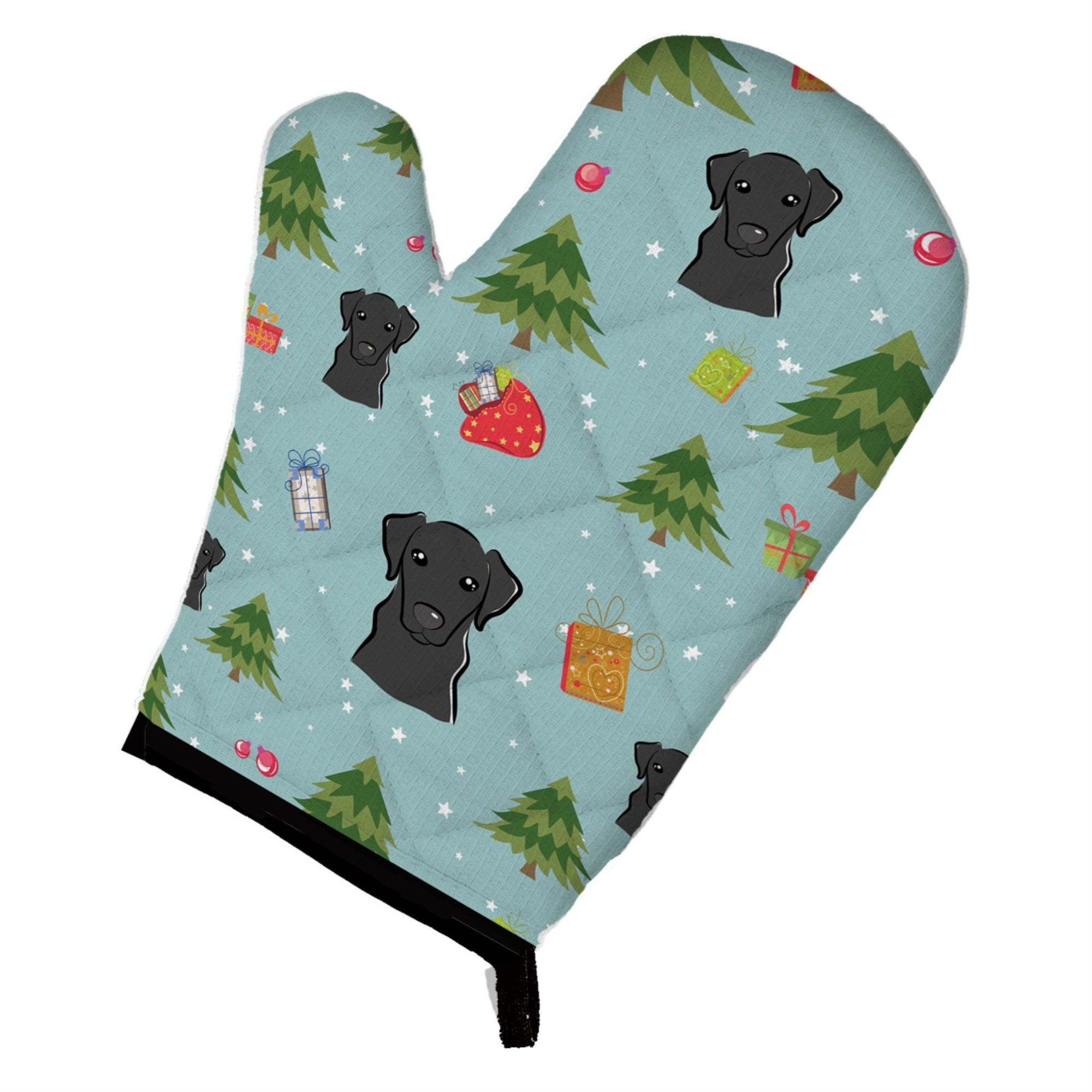Caroline'S Treasures Bb5024Ovmt Christmas Black Labrador Oven Mitt, 12 By 8.5, Multicolor