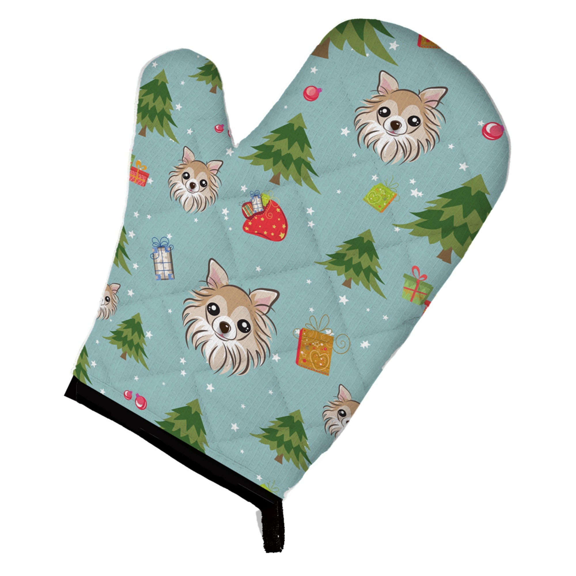 Caroline'S Treasures Bb5040Ovmt Christmas Chihuahua Oven Mitt, 12 By 8.5, Multicolor