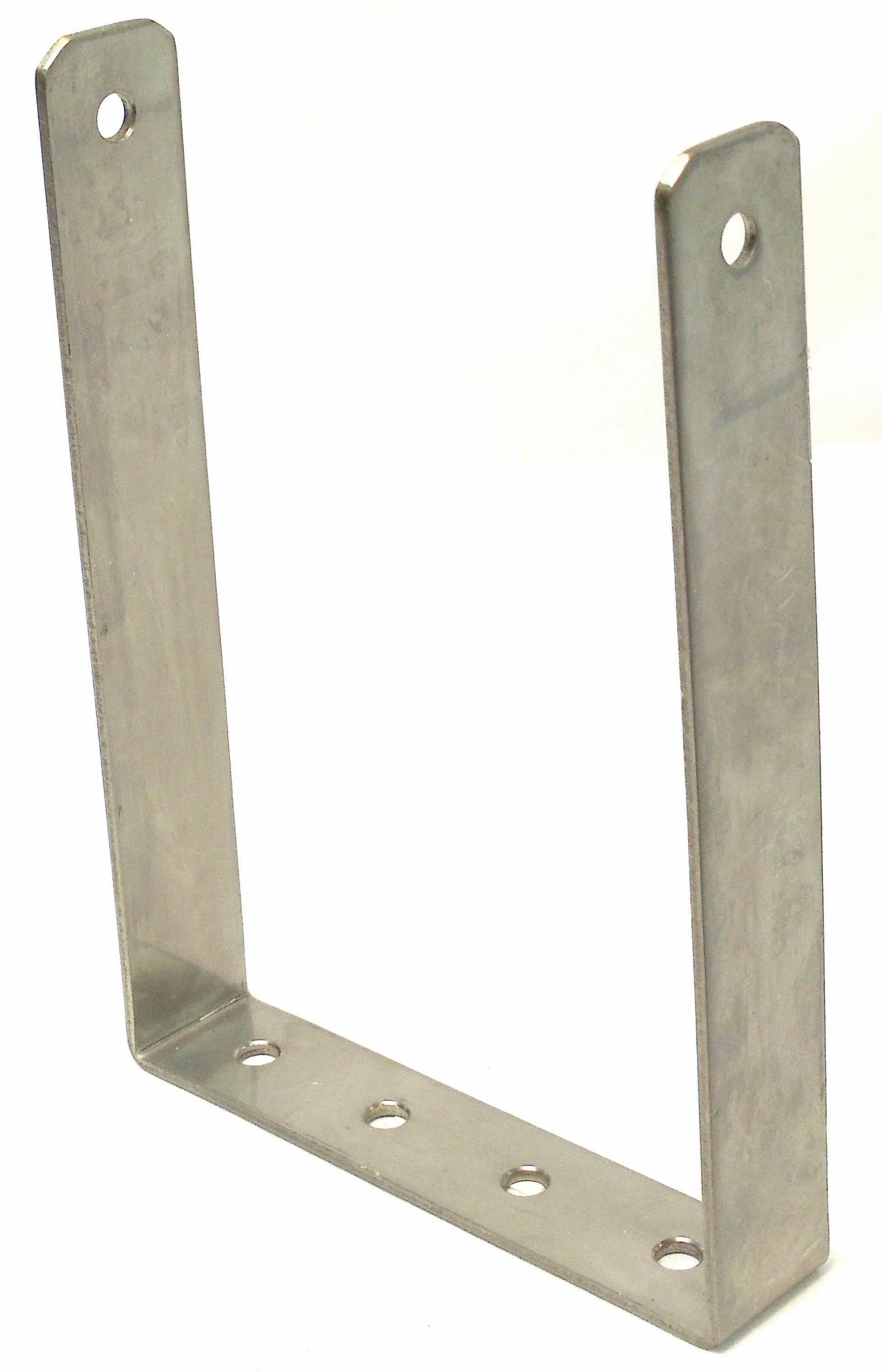 KALIBUR - 4-5/8″ WIDE X 6-1/2″  DEEP STAINLESS STEEL SINGLE HOLE EXTRA TALL BRACKET FOR MOUNTING CB RADIOS IN ROOF OR ON FLOOR