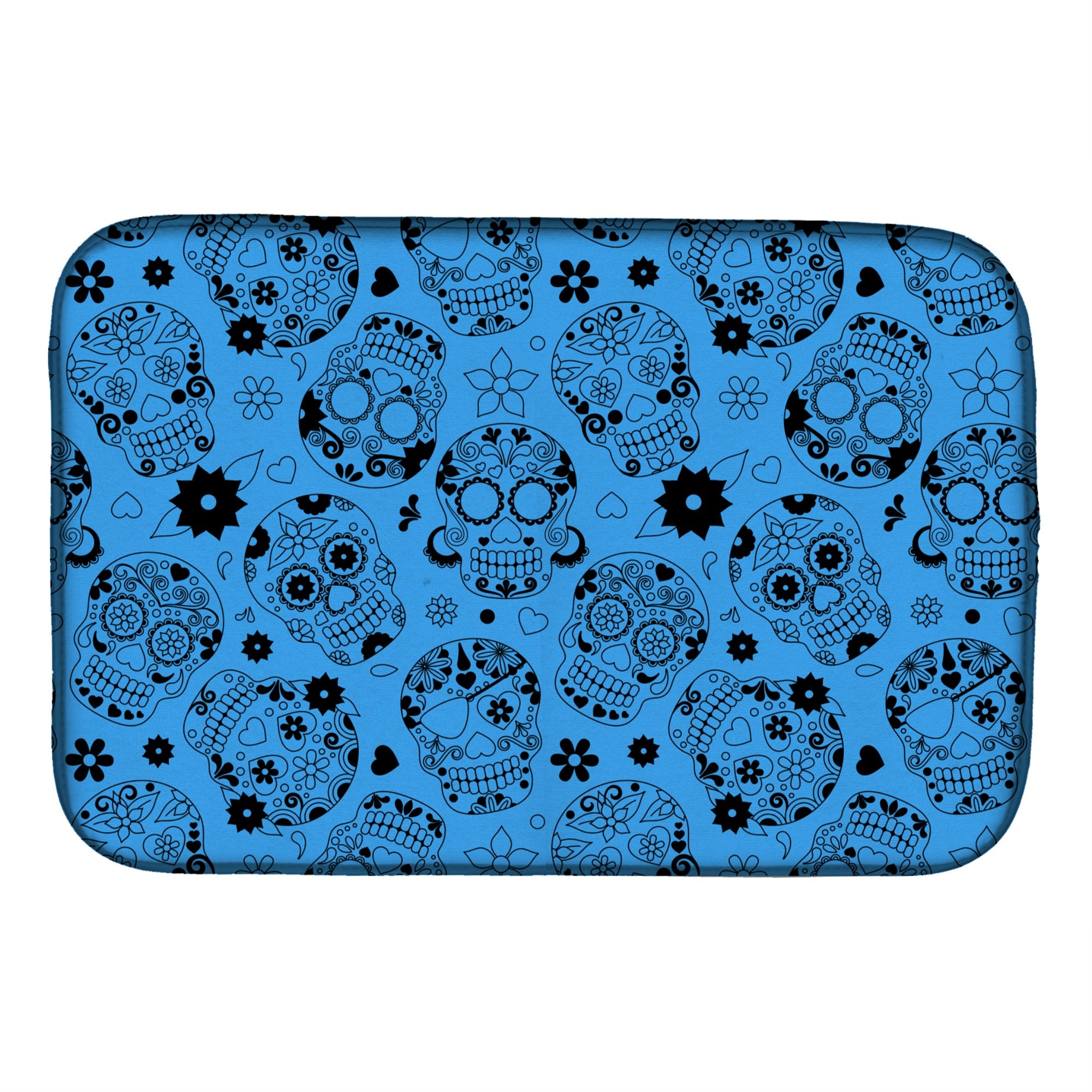 Caroline'S Treasures Day Of The Dead Red Dish Drying Mat, 14 X 21
