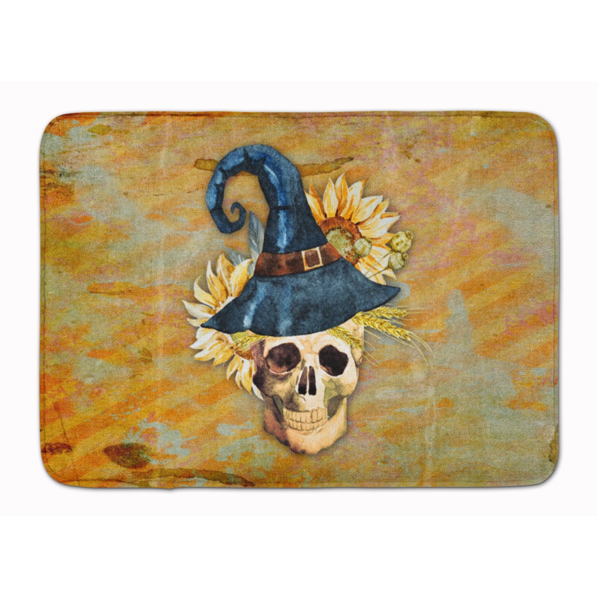 Caroline'S Treasures Day Of The Dead Witch Skull Floor Mat, 19 X 27, Multicolor