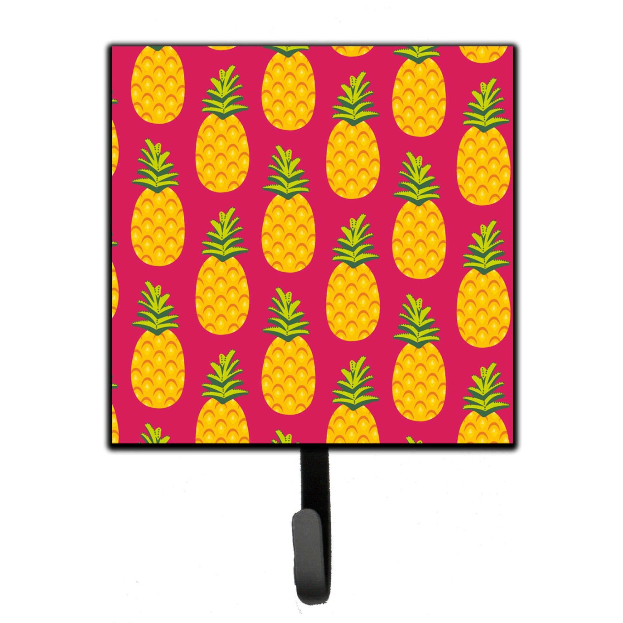 Caroline'S Treasures Pineapples On Pink Wall Hook, Small, Multicolor