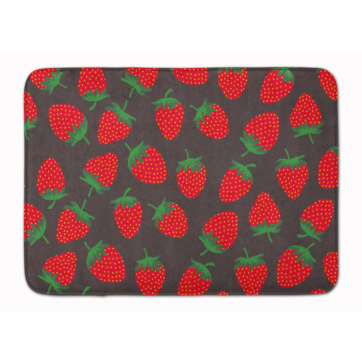 Caroline'S Treasures Strawberries On Gray Floor Mat, 19 X 27, Multicolor