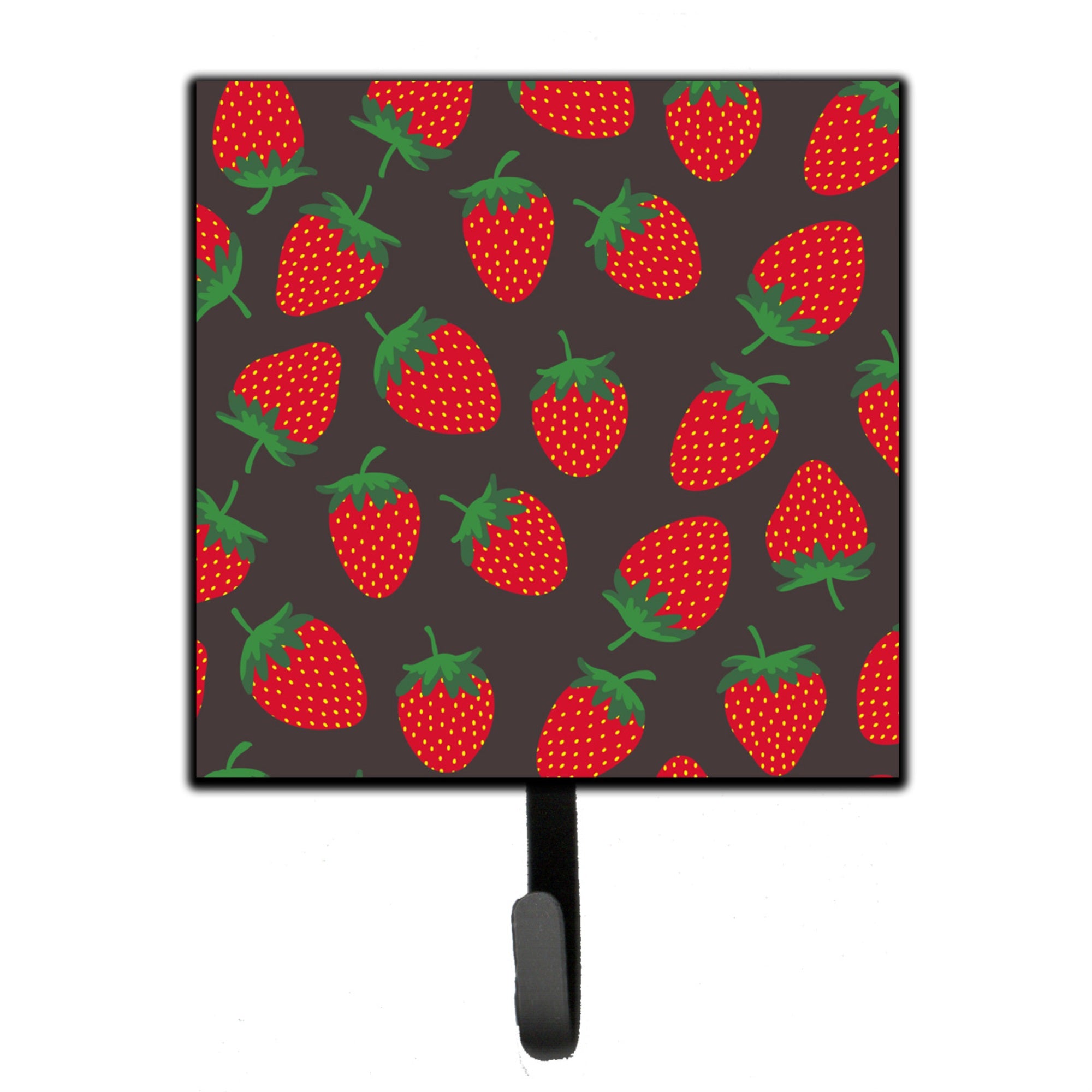 Caroline'S Treasures Strawberries On Gray Wall Hook, Small, Multicolor
