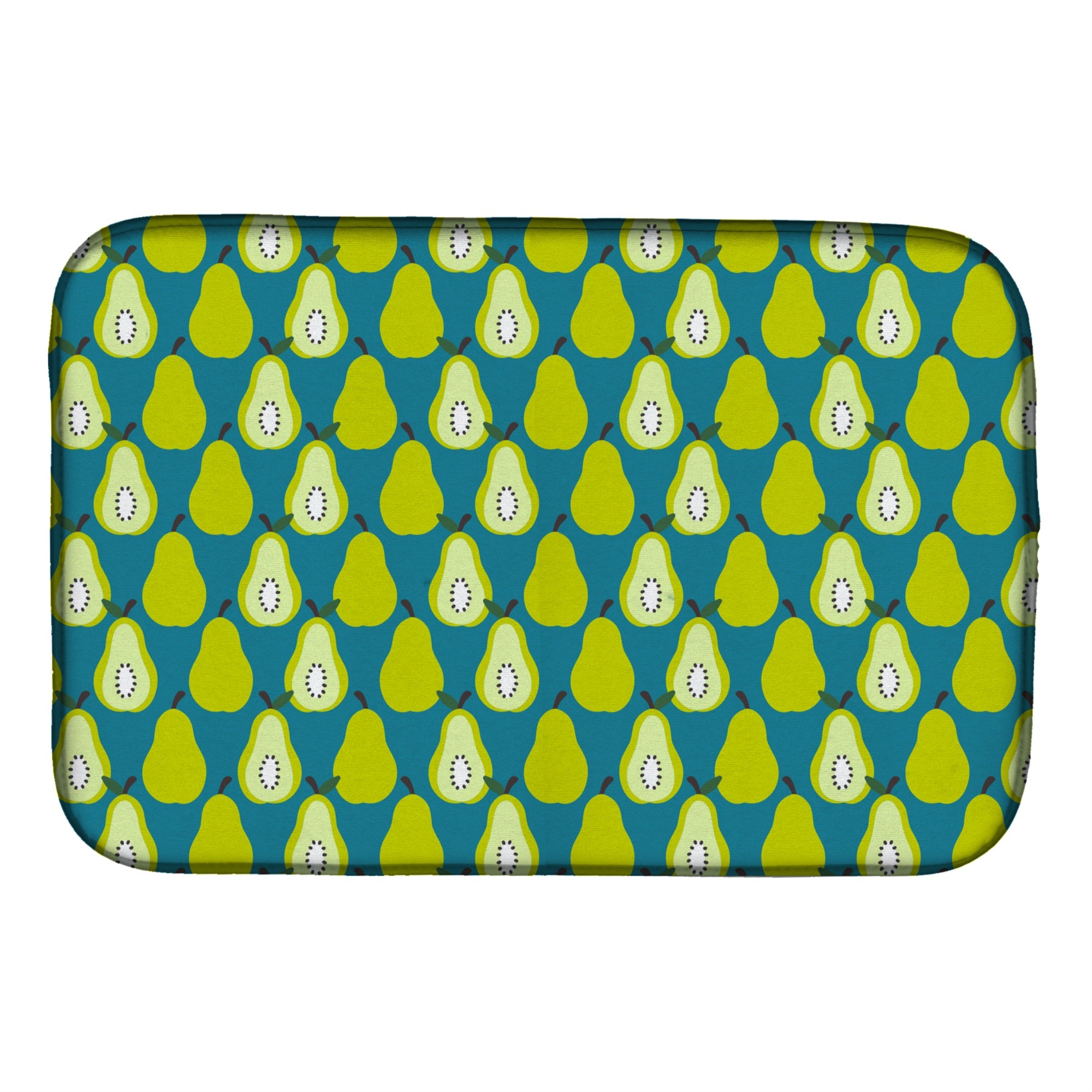 Caroline'S Treasures Pears On Green Dish Drying Mat, 14 X 21