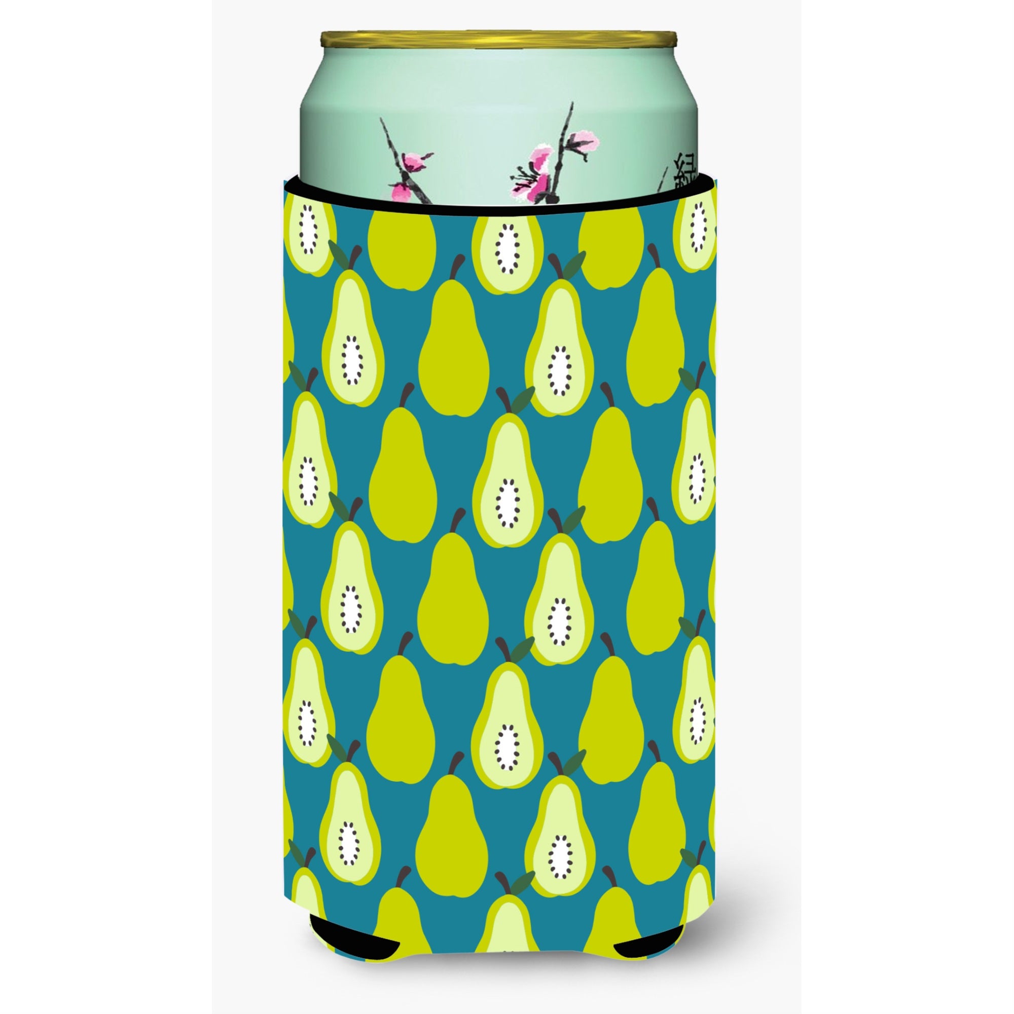 Caroline'S Treasures Pears On Green Tall Boy Beverage Insulator Hugger, Multicolor