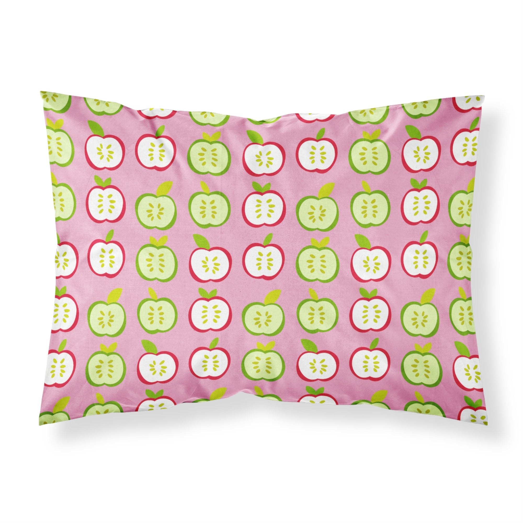 Caroline'S Treasures Apples On Pink Pillowcase, Standard, Multicolor