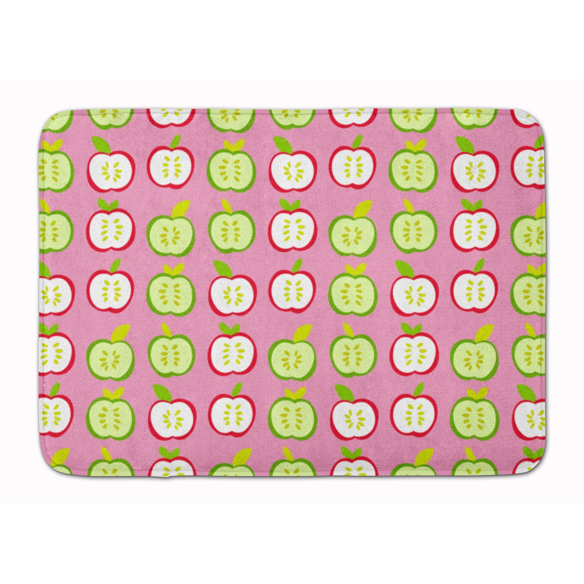 Caroline'S Treasures Apples On Pink Floor Mat, 19 X 27, Multicolor