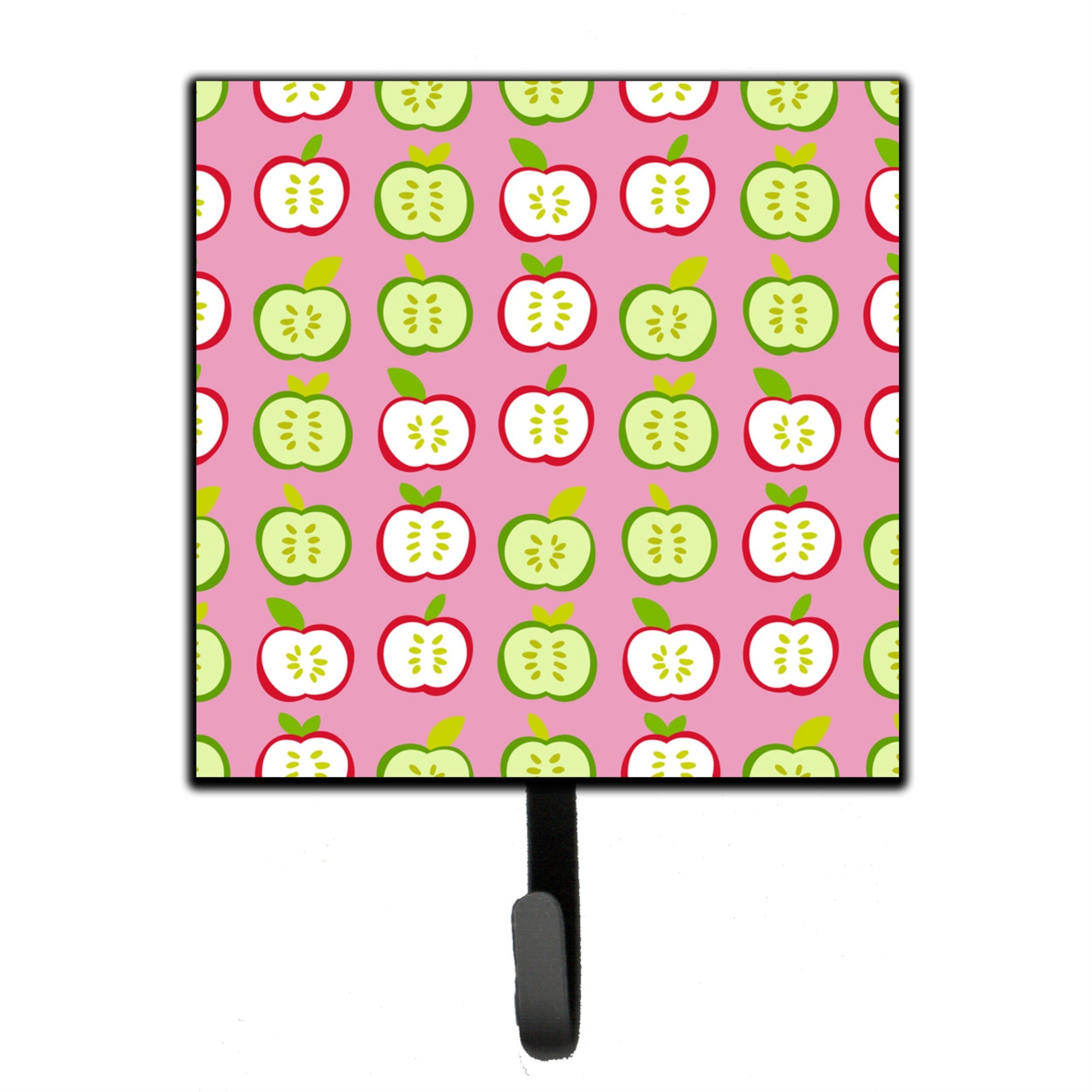 Caroline'S Treasures Apples On Pink Wall Hook, Small, Multicolor