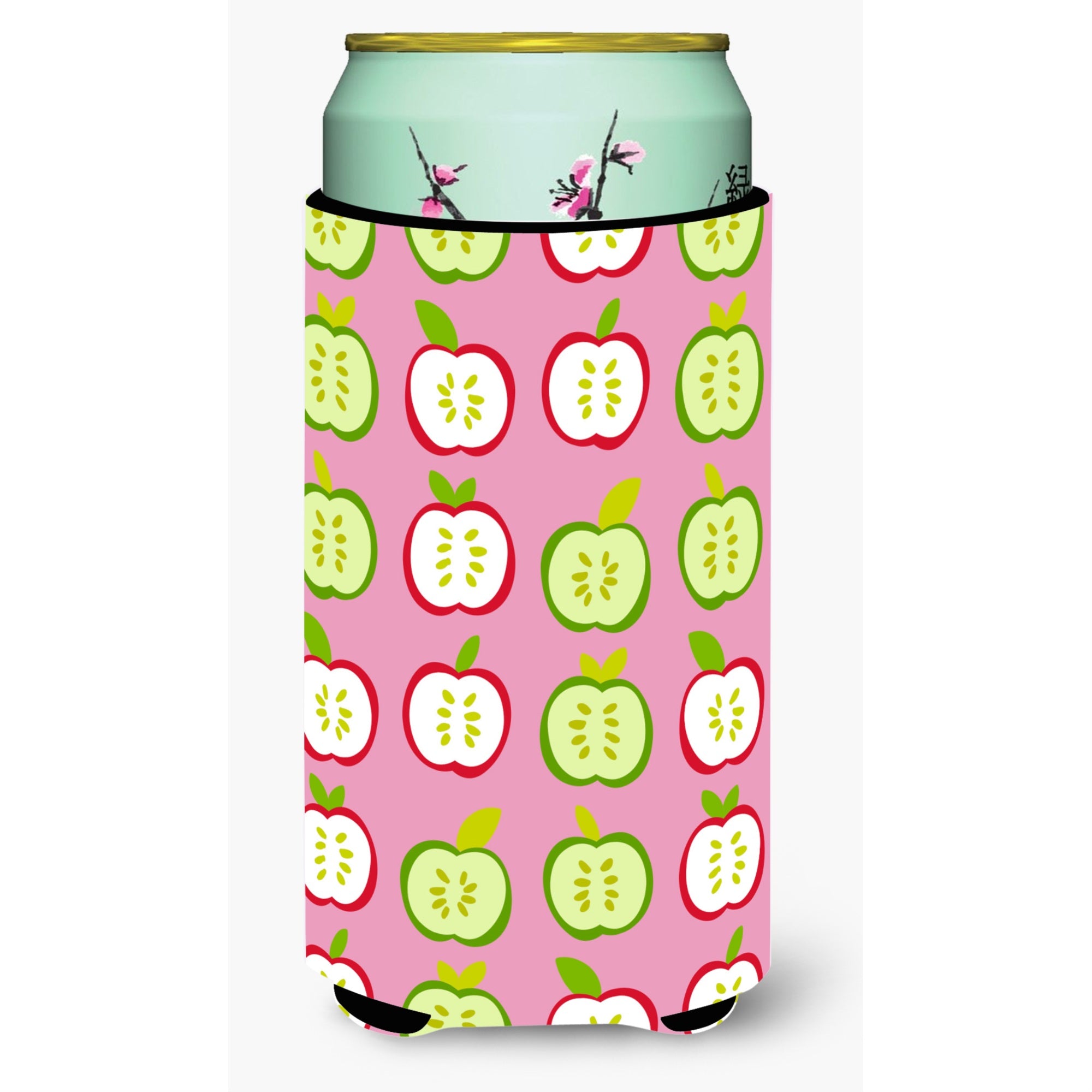 Caroline'S Treasures Apples On Pink Tall Boy Beverage Insulator Hugger, Multicolor