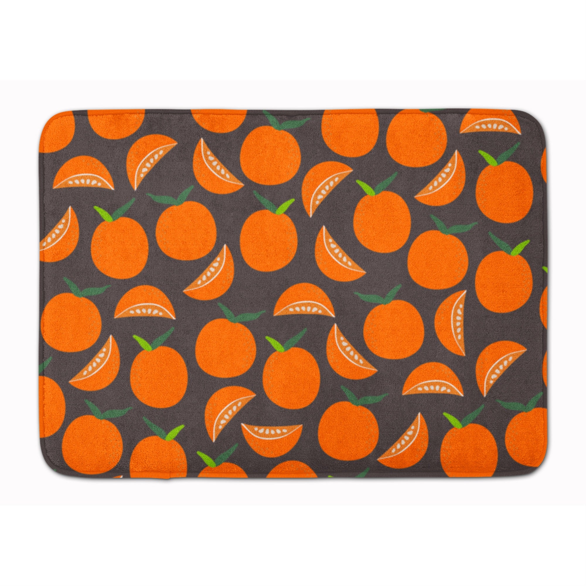 Caroline'S Treasures Oranges On Gray Floor Mat, 19 X 27, Multicolor