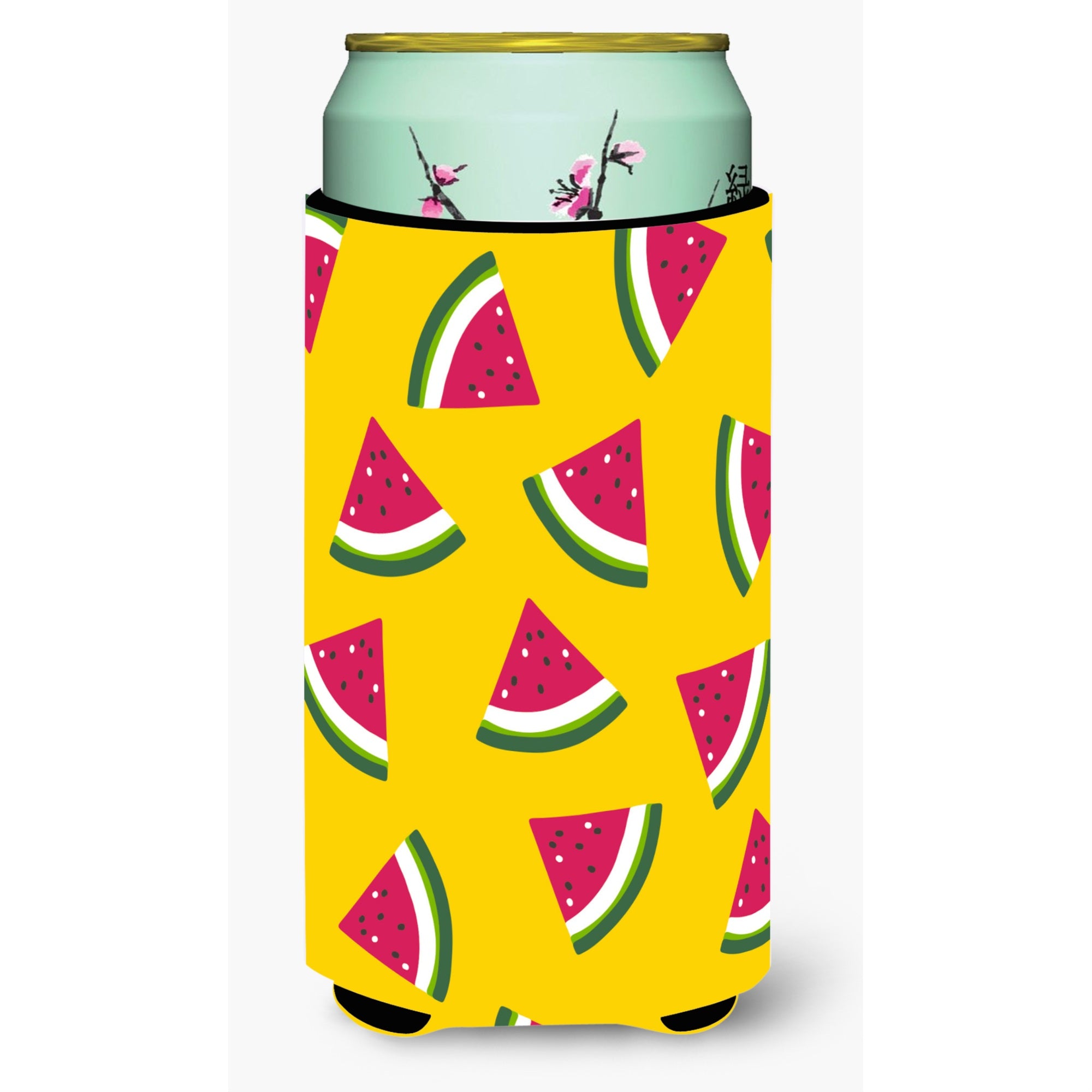 Caroline'S Treasures Watermelon On Yellow Tall Boy Beverage Insulator Hugger, Multicolor