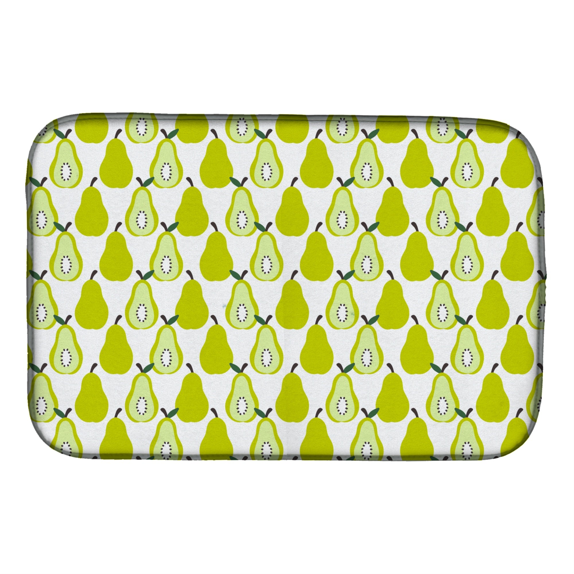 Caroline'S Treasures Pears On White Dish Drying Mat, 14 X 21, Multicolor