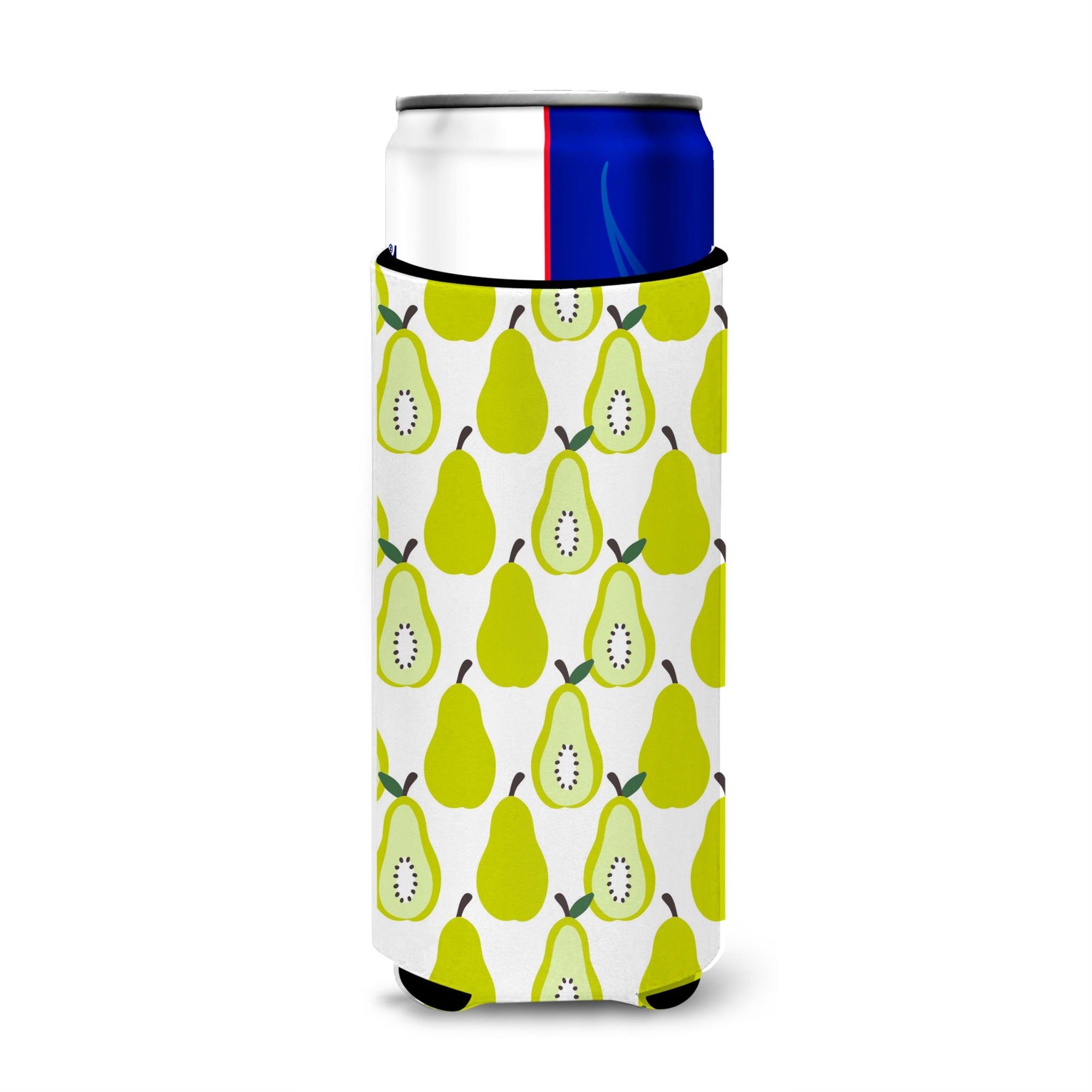 Caroline'S Treasures Pears On White Michelob Ultra Hugger For Slim Cans, Slim Can, Multicolor