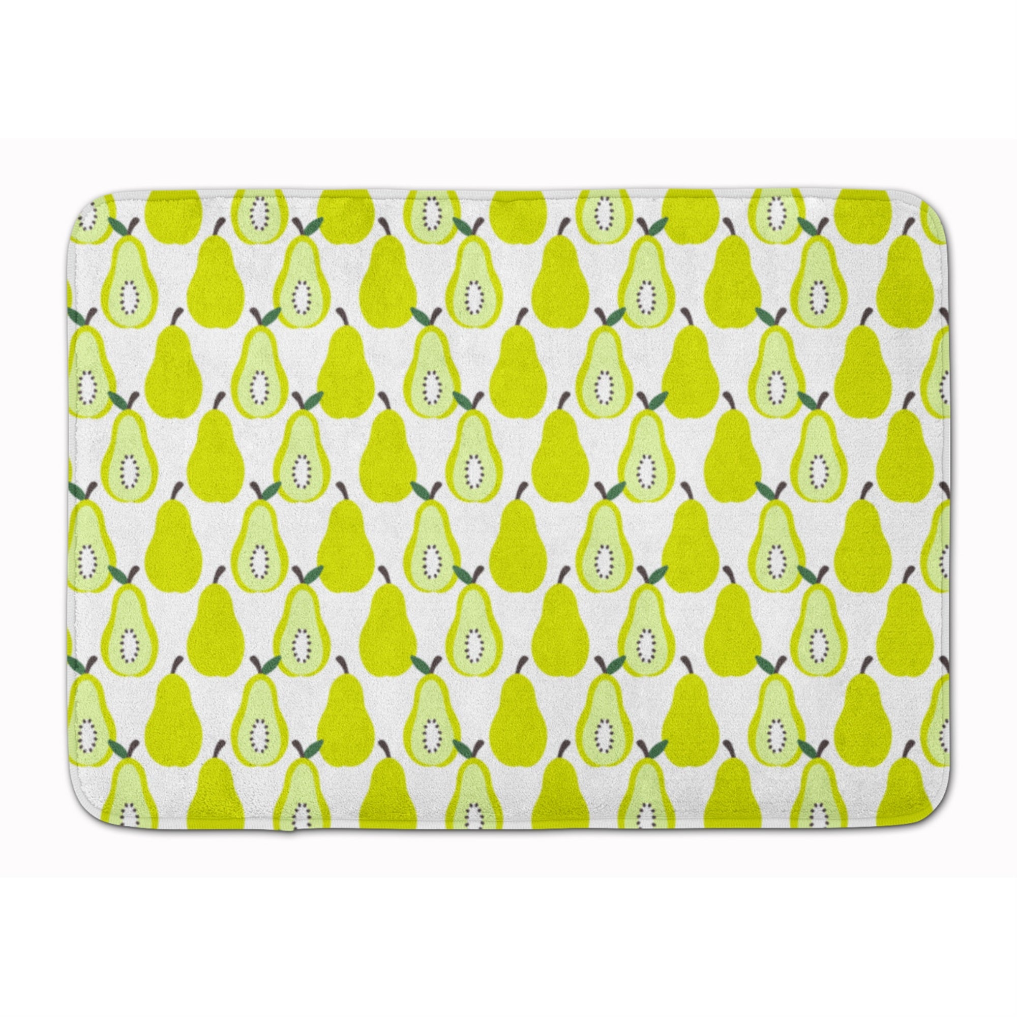 Caroline'S Treasures Pears On White Floor Mat, 19 X 27, Multicolor