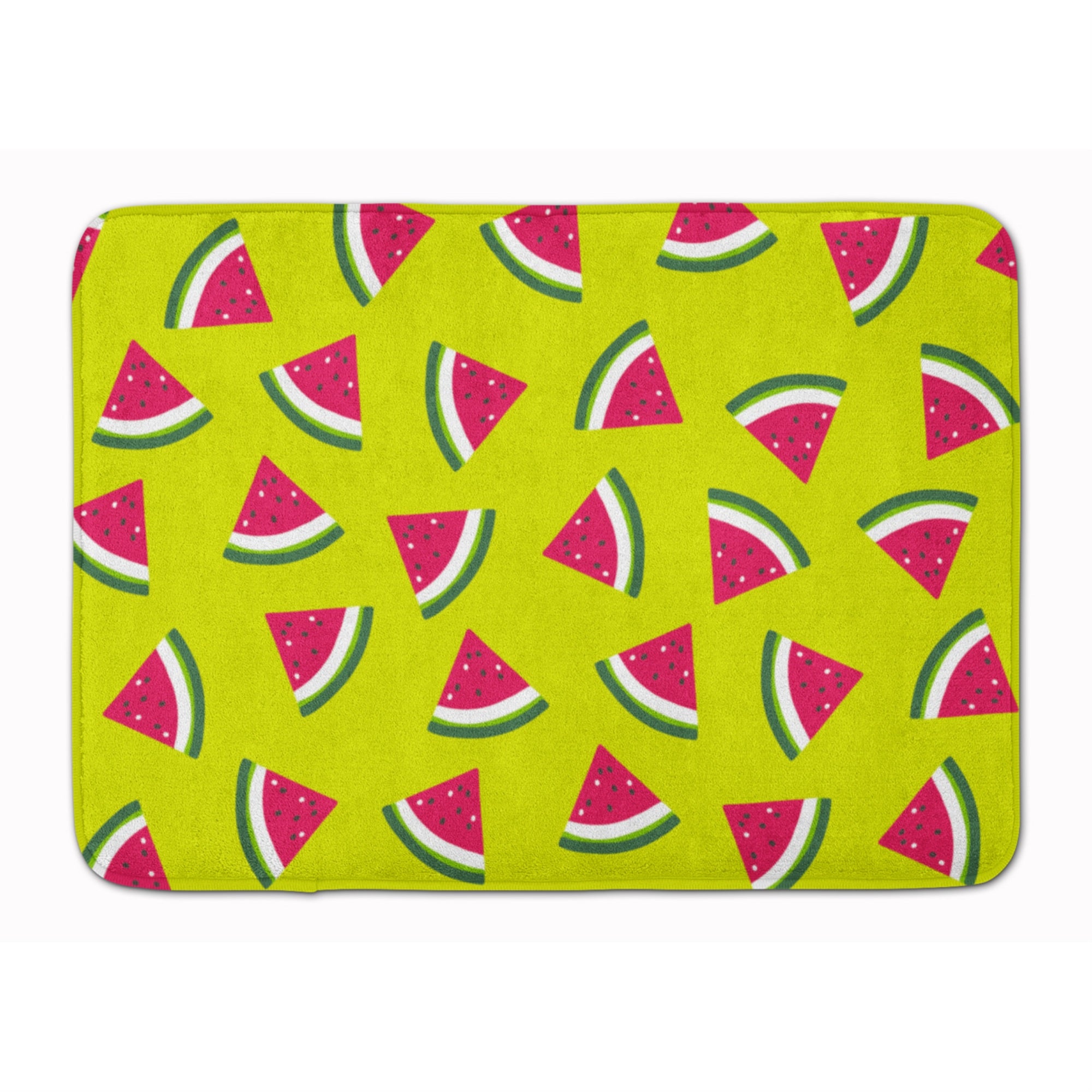 Caroline'S Treasures Watermelon On Lime Green Floor Mat, 19 X 27, Multicolor