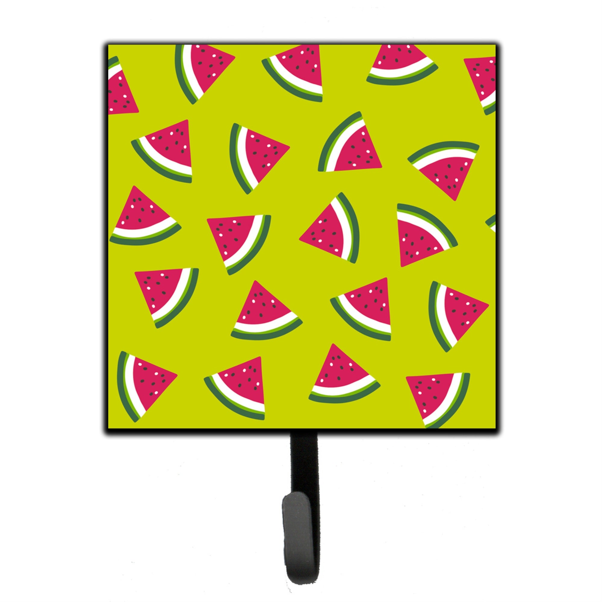 Caroline'S Treasures Watermelon On Lime Green Wall Hook, Small, Multicolor