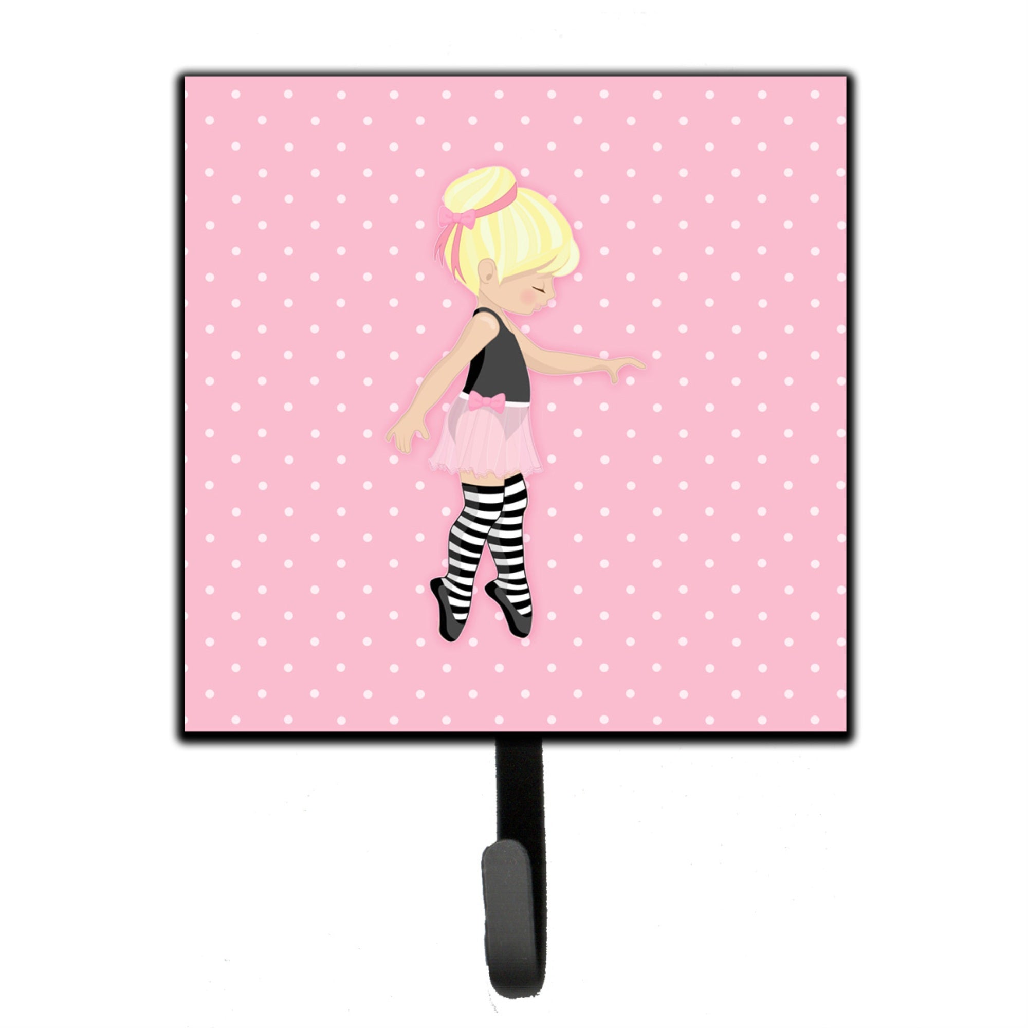 Caroline'S Treasures Ballerina Blonde Releve Wall Hook, Small, Multicolor