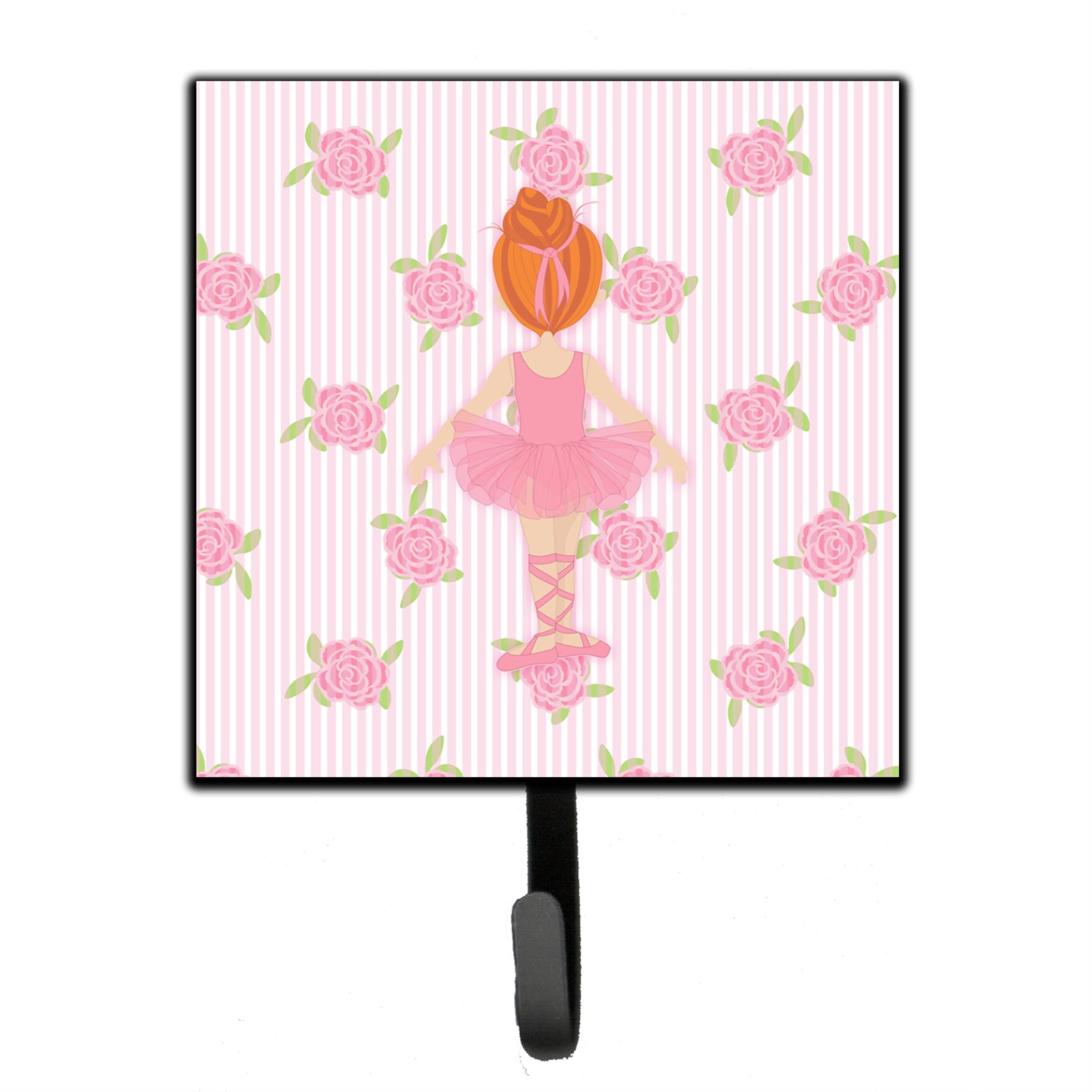Caroline'S Treasures Ballerina Red Head Back Pose Wall Hook, Small, Multicolor