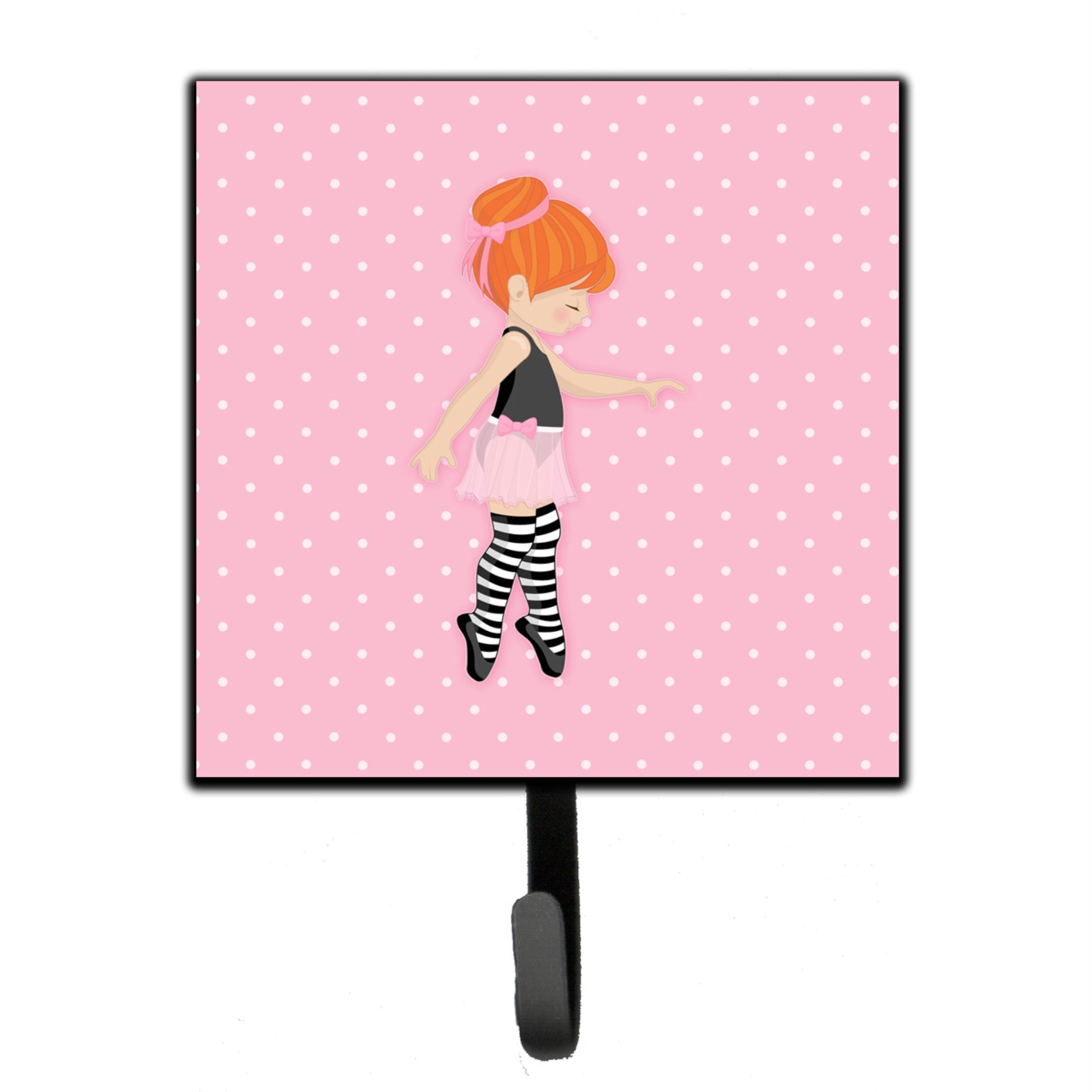 Caroline'S Treasures Ballerina Red Head Releve Wall Hook, Small, Multicolor