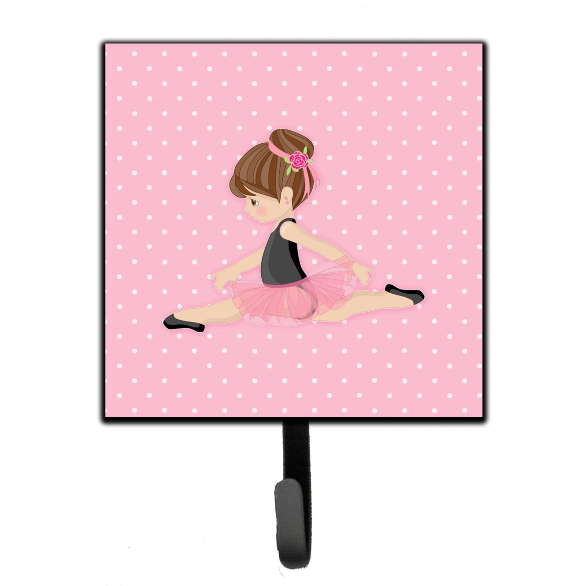 Caroline'S Treasures Ballerina Brunette Jete Wall Hook, Small, Multicolor