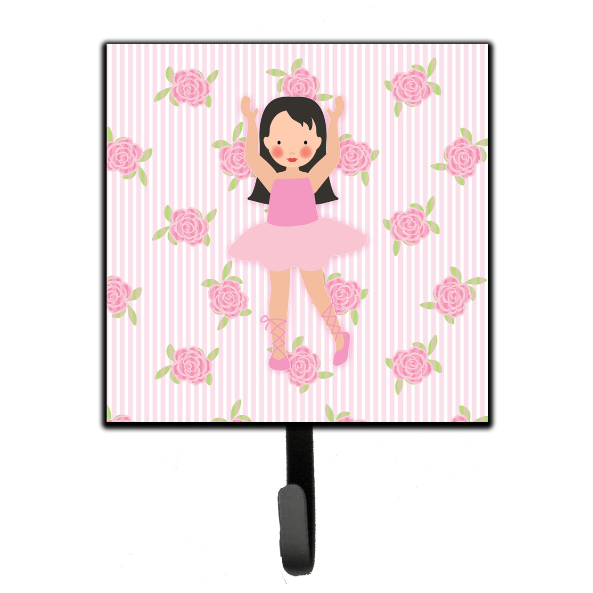Caroline'S Treasures Ballerina Long Dark Hair Wall Hook, Small, Multicolor