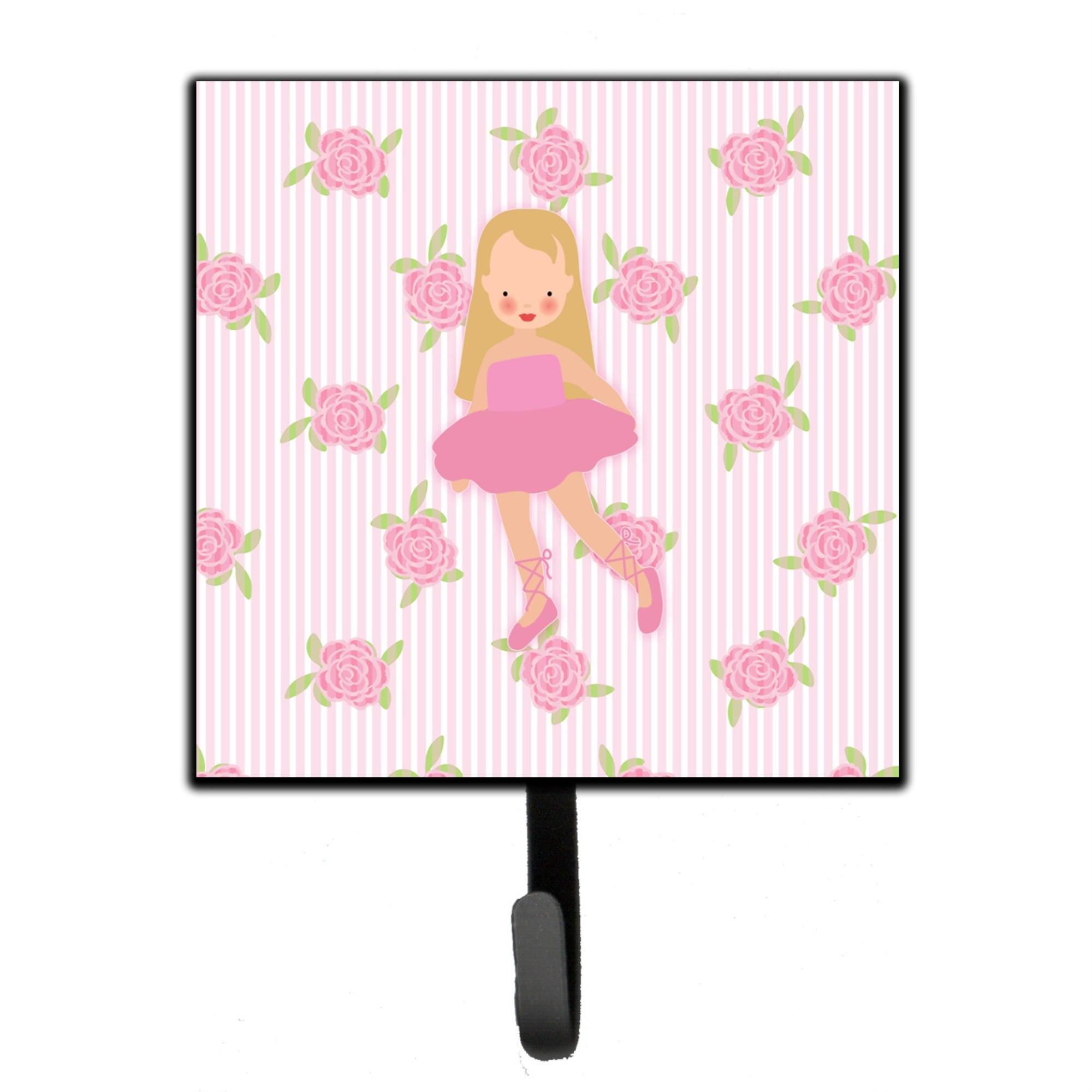 Caroline'S Treasures Ballerina Long Haired Blonde Wall Hook, Small, Multicolor
