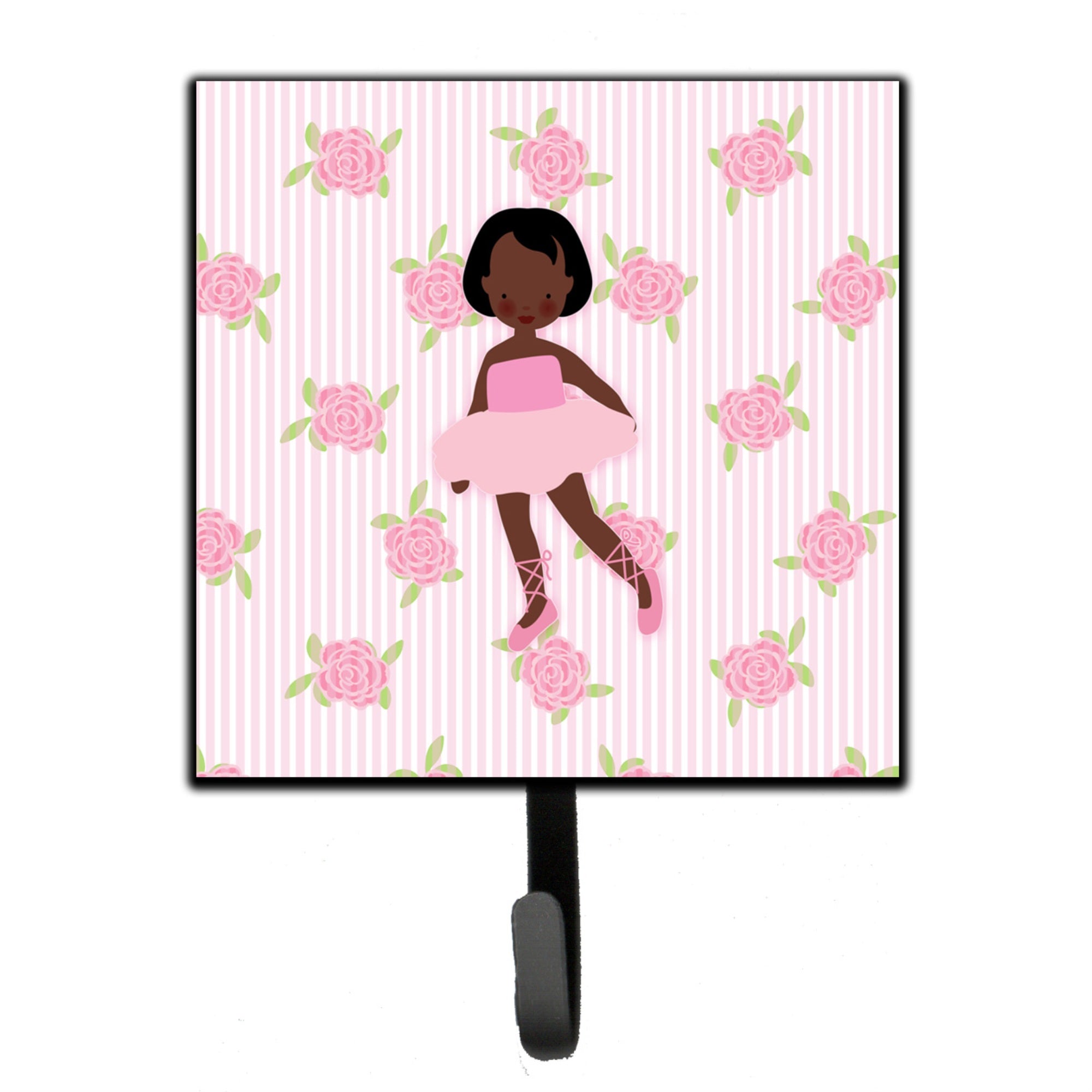 Caroline'S Treasures Ballerina African American Short Hair Wall Hook, Small, Multicolor