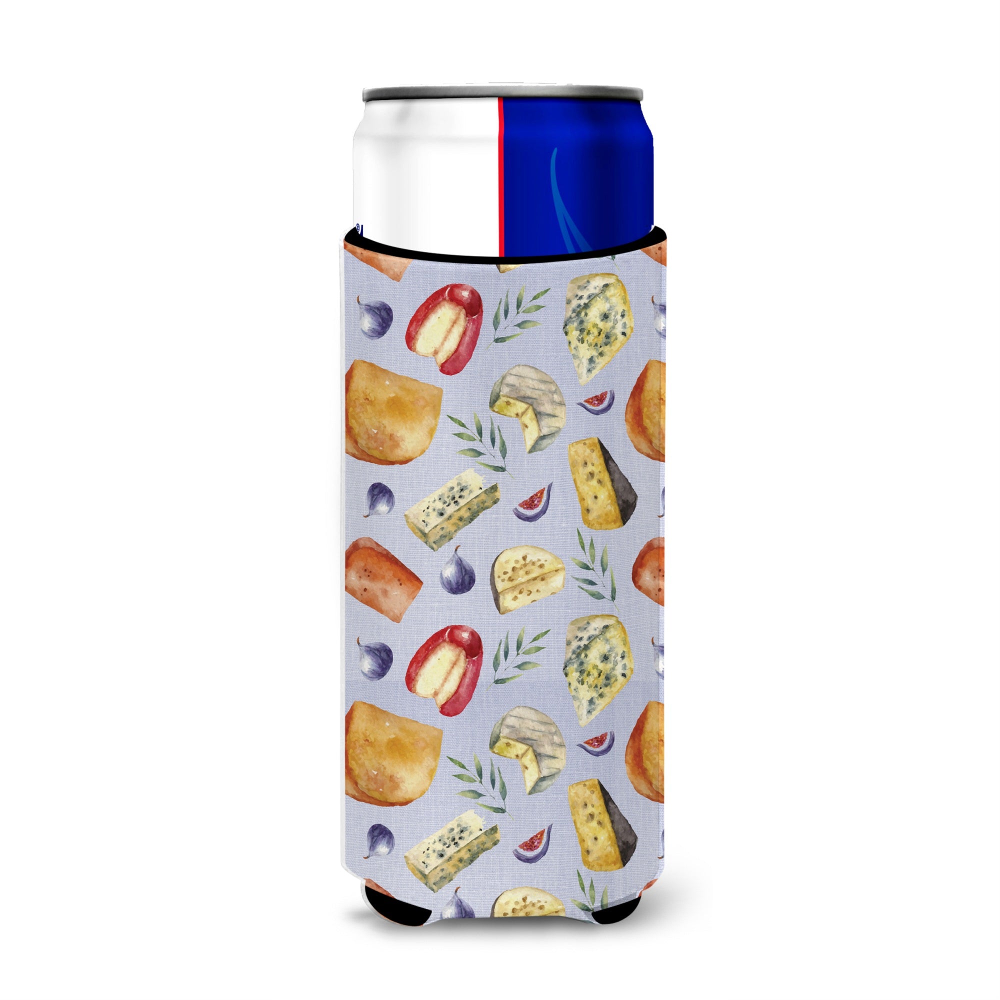 Caroline'S Treasures Assortment Of Cheeses Michelob Ultra Hugger For Slim Cans, Slim Can, Multicolor