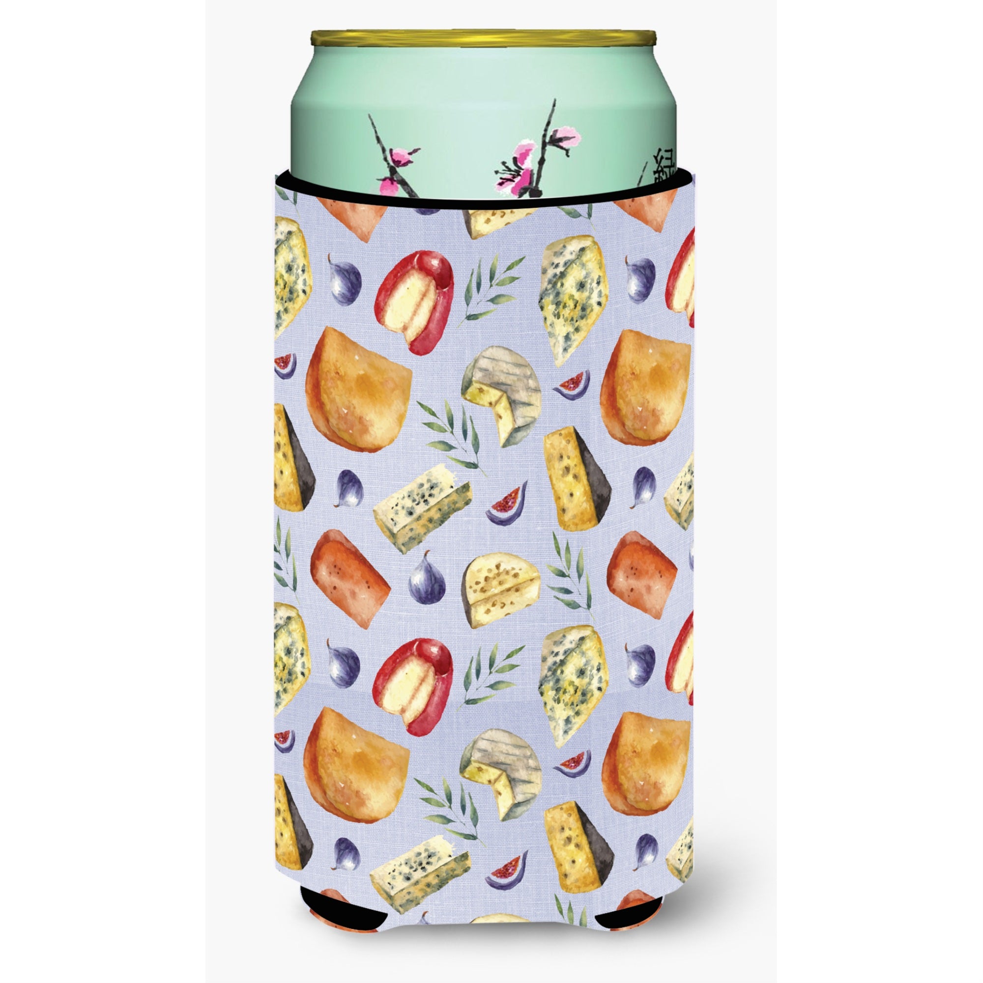 Caroline'S Treasures Assortment Of Cheeses Tall Boy Beverage Insulator Hugger, Multicolor