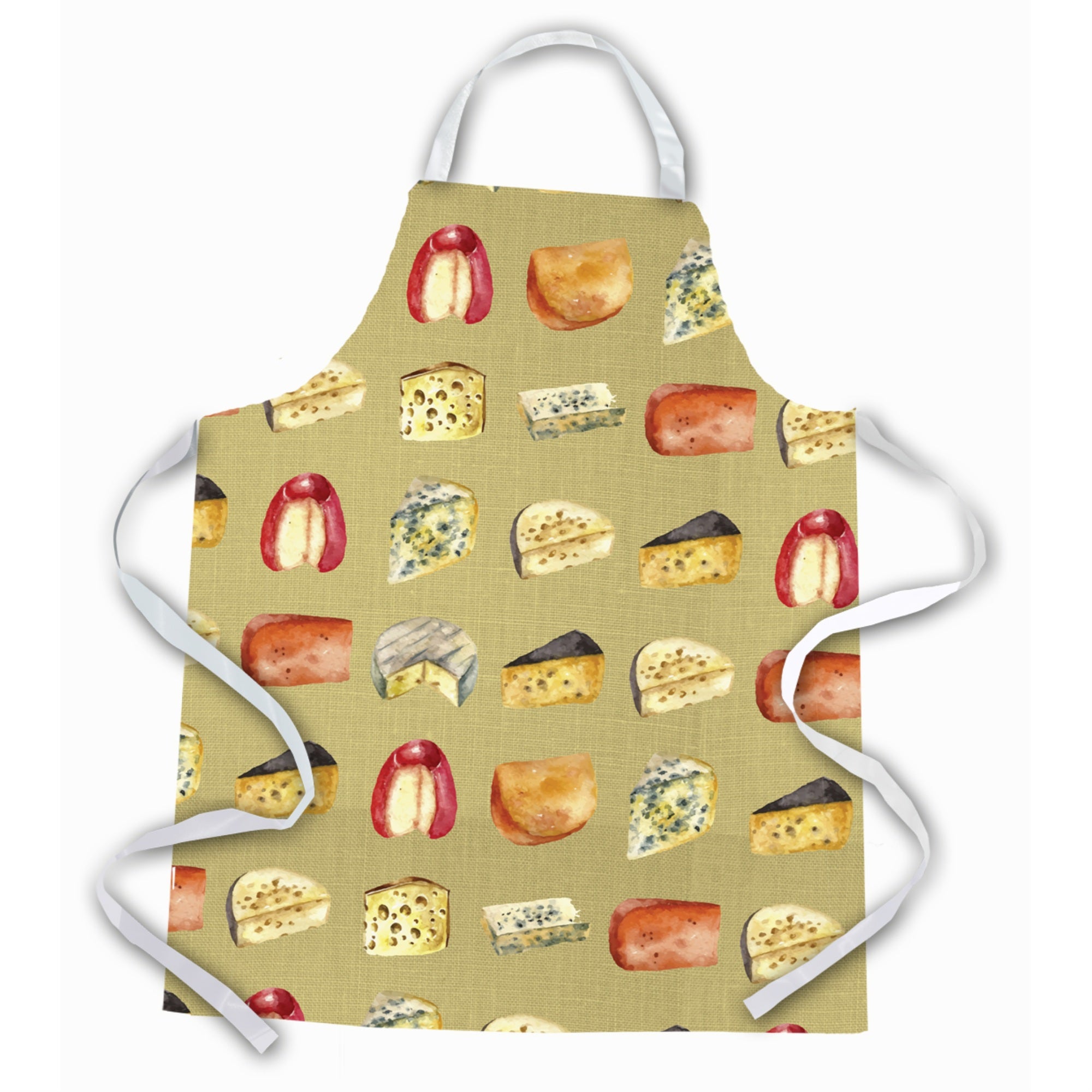 Caroline'S Treasures Cheeses Apron, Large, Multicolor