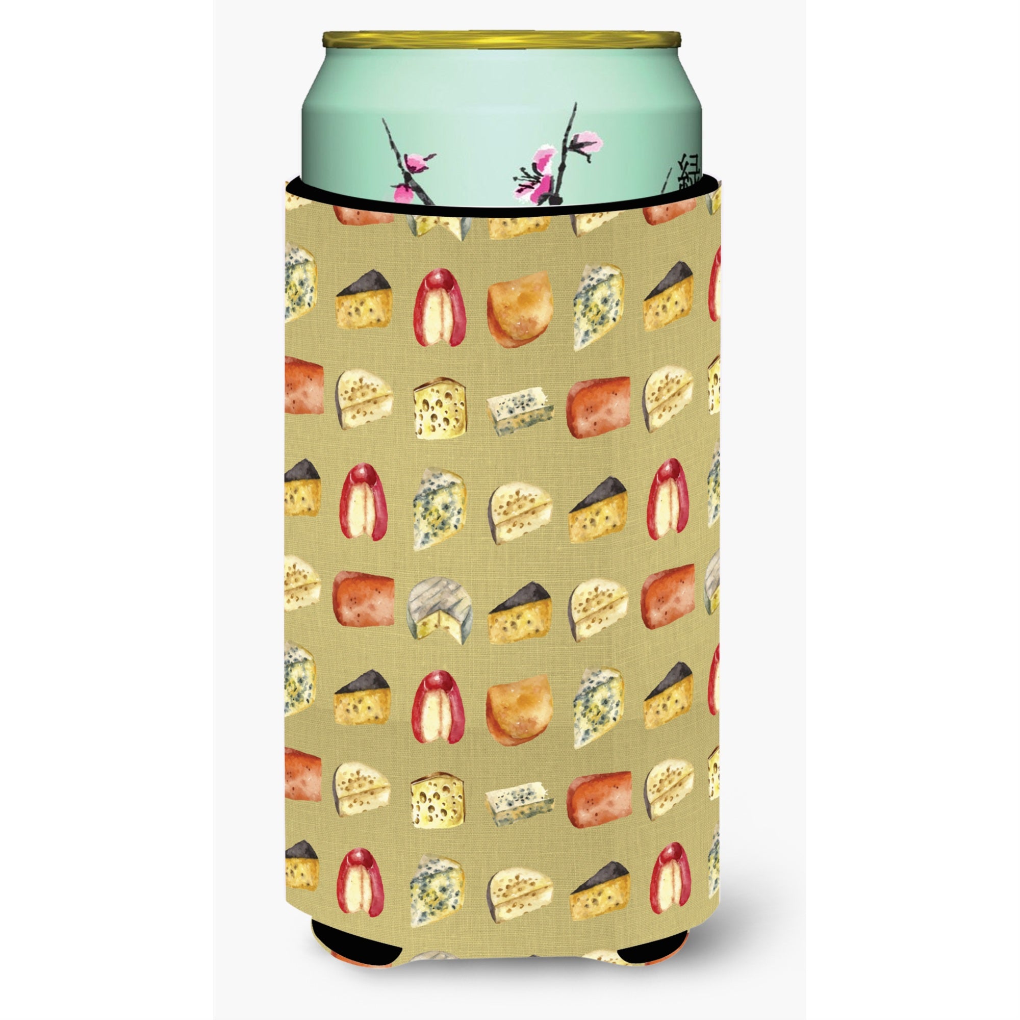 Caroline'S Treasures Cheeses Tall Boy Beverage Insulator Hugger, Multicolor
