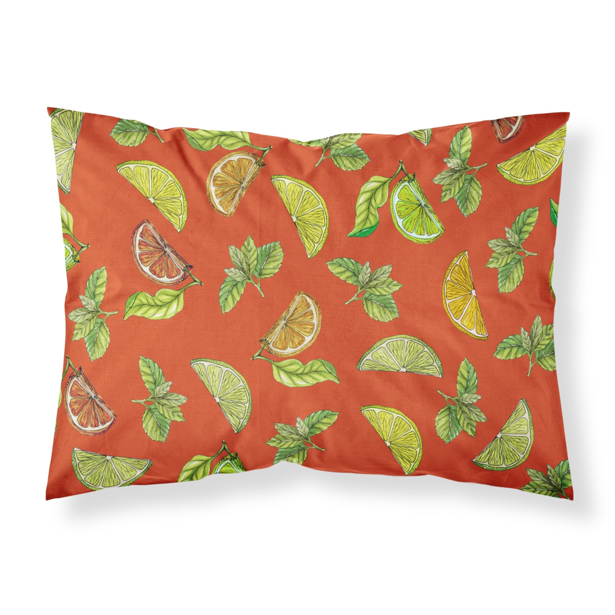 Caroline'S Treasures Lemons, Limes And Oranges Printed, Polyester, 250 Thread Count, Envelope Closure Pillowcase, Standard, Mu