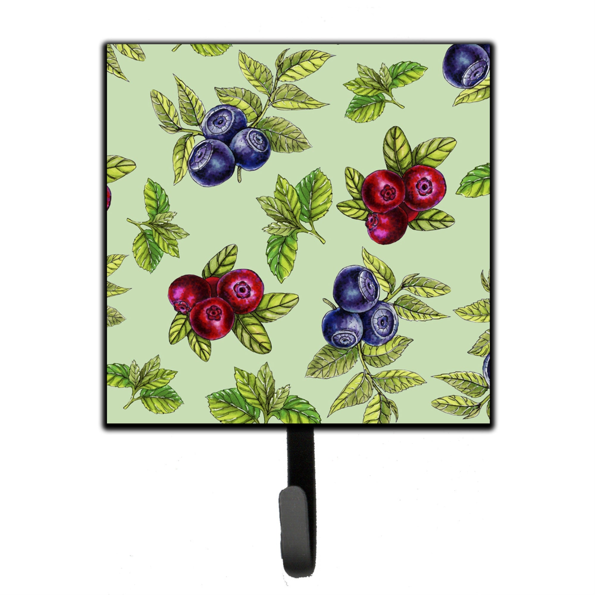 Caroline'S Treasures Berries In Green Wall Hook, Small, Multicolor