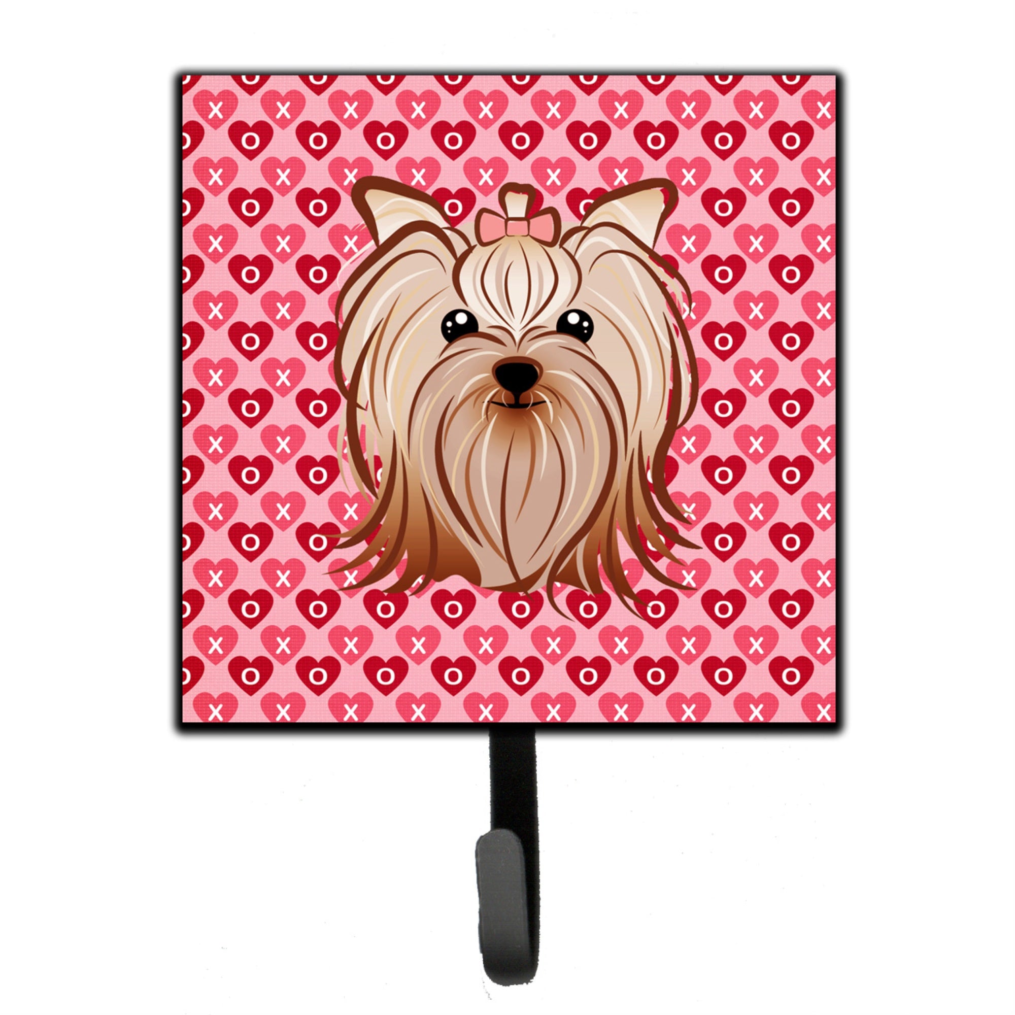Caroline'S Treasures Yorkie Yorkishire Terrier Hearts Wall Hook, Small, Multicolor