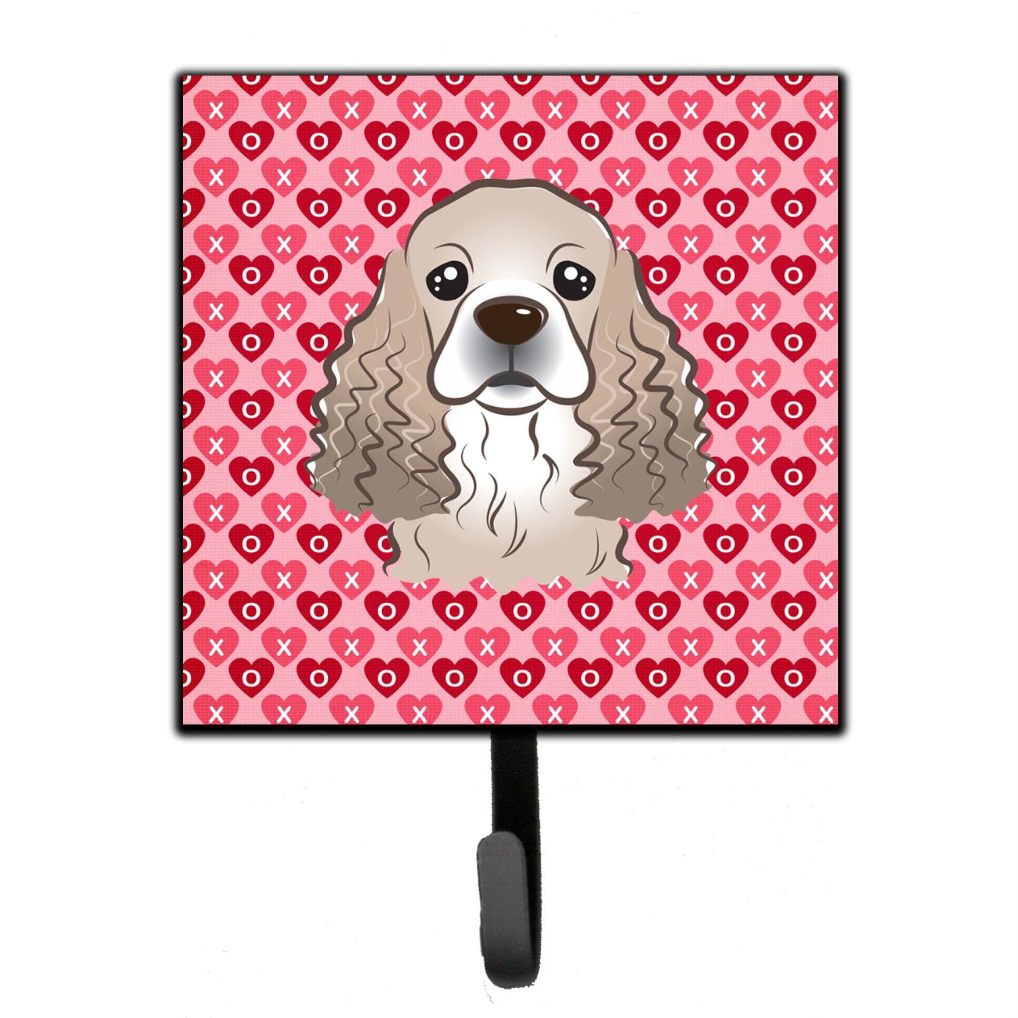 Caroline'S Treasures Cocker Spaniel Hearts Wall Hook, Small, Multicolor