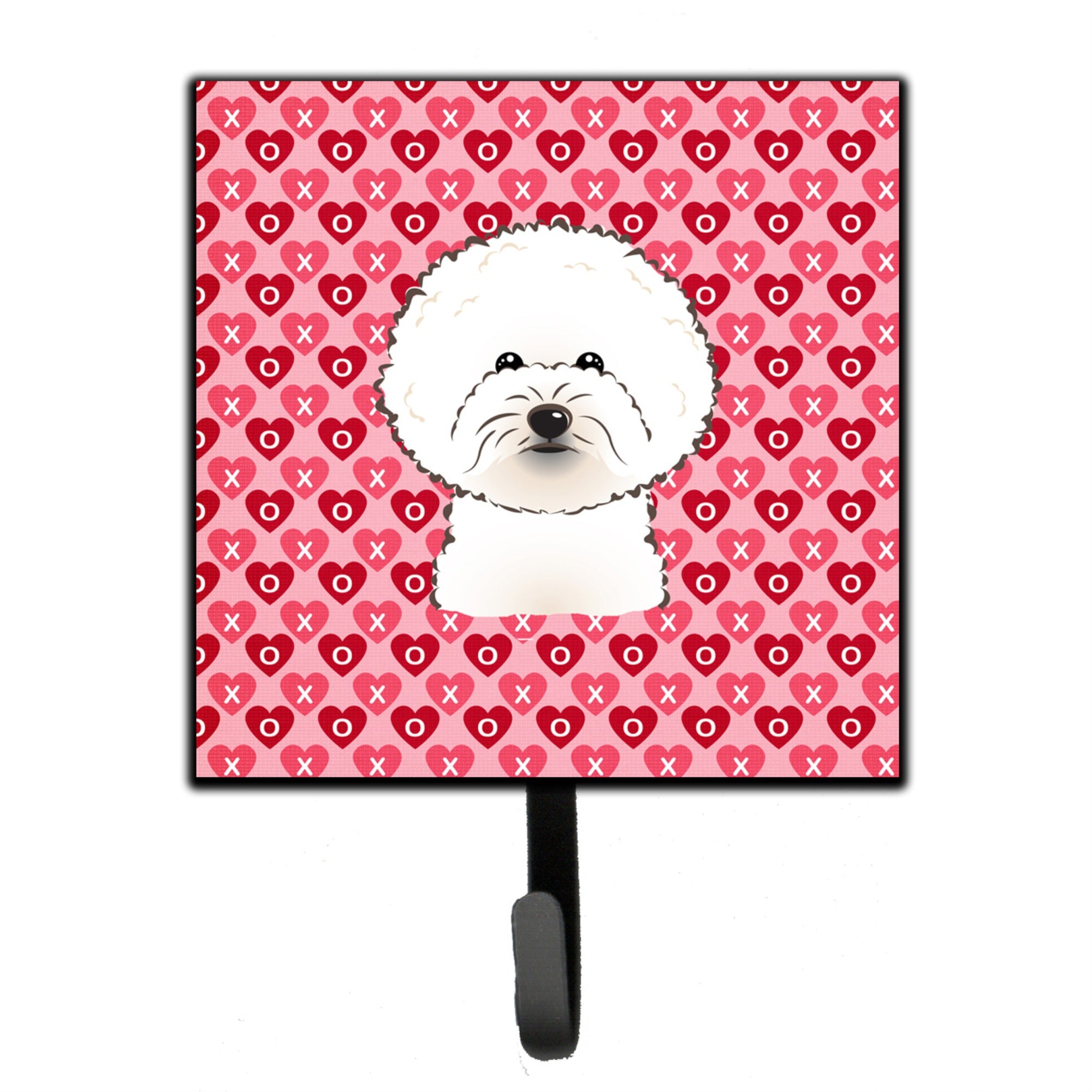 Caroline'S Treasures Bichon Frise Hearts Wall Hook, Small, Multicolor
