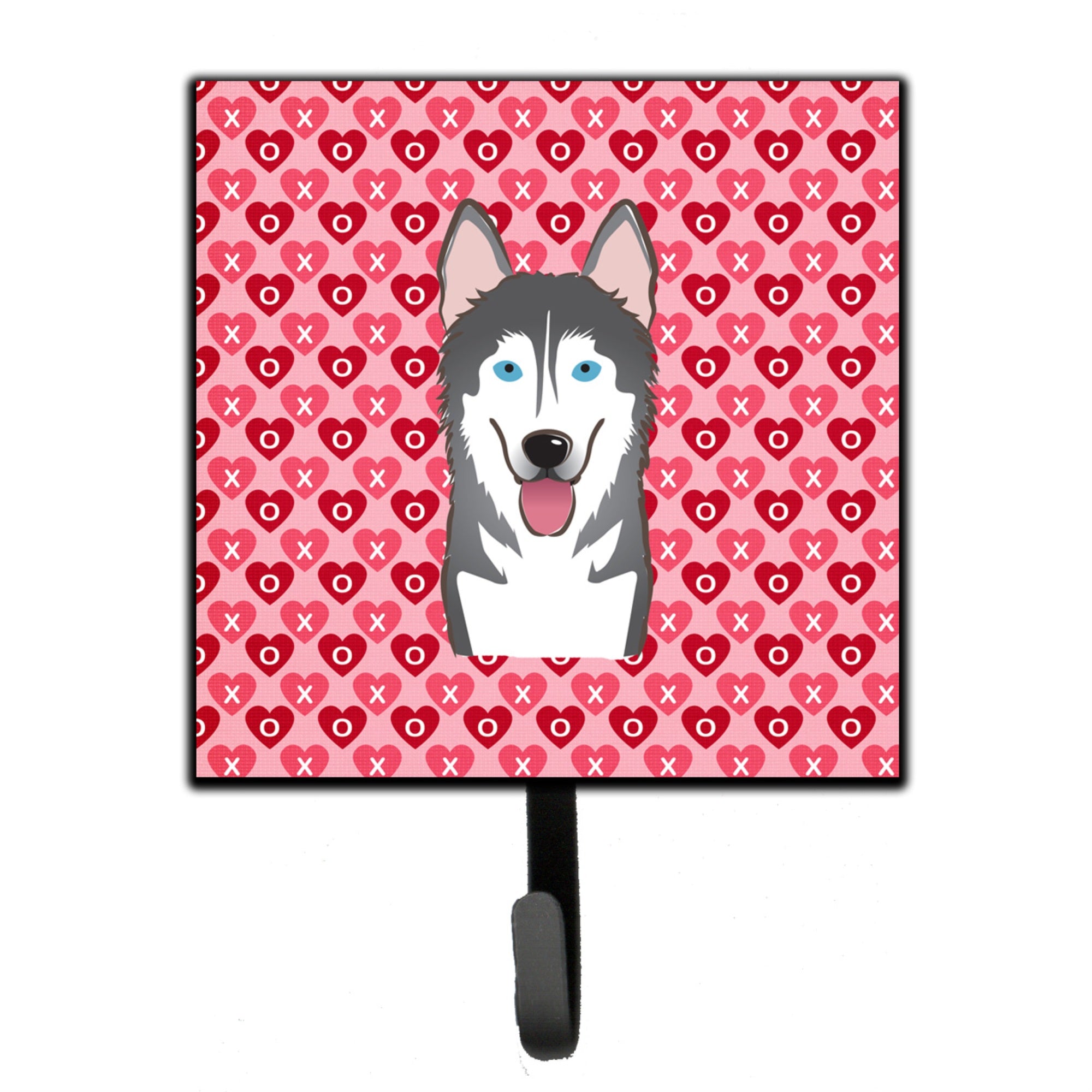 Caroline'S Treasures Alaskan Malamute Hearts Wall Hook, Small, Multicolor