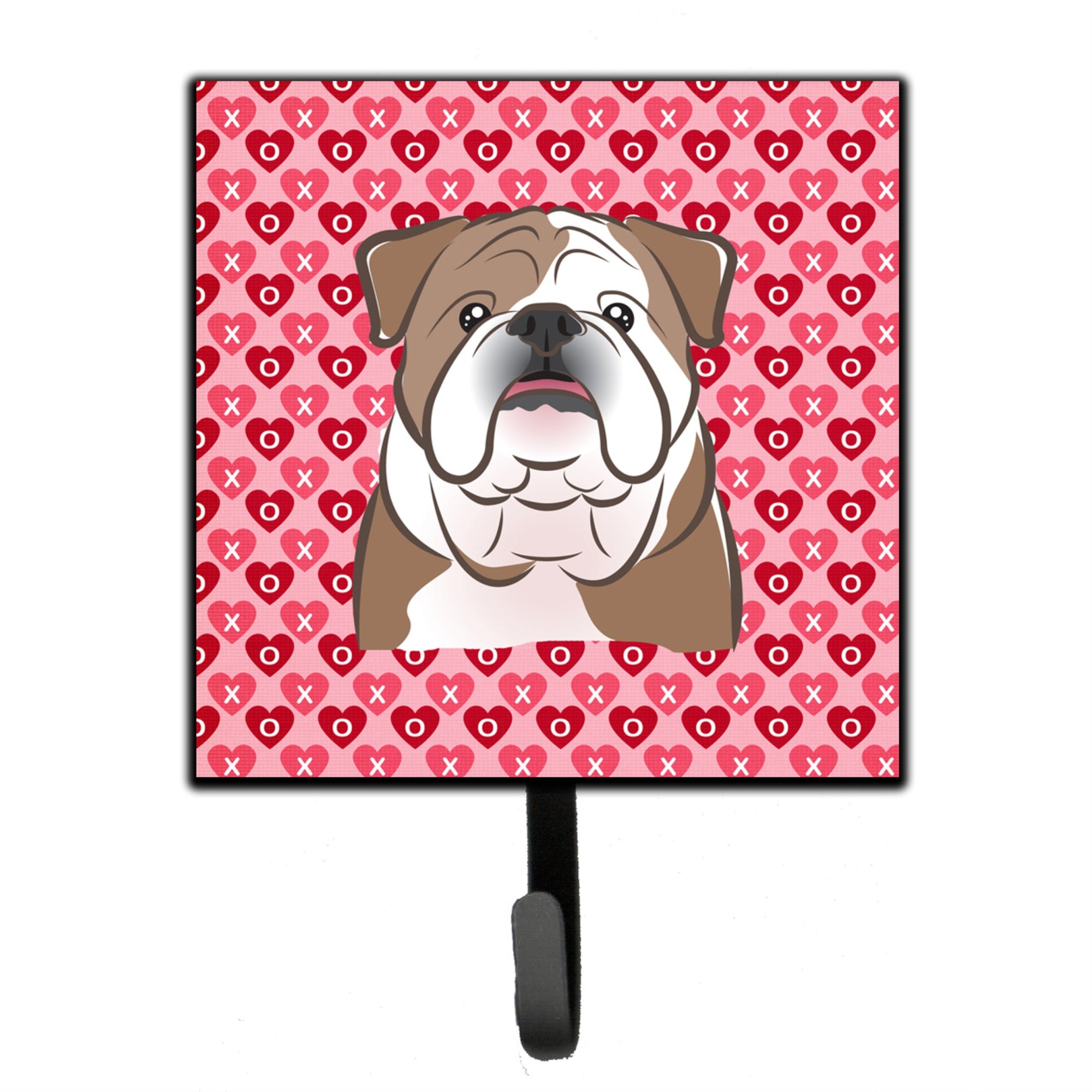 Caroline'S Treasures English Bulldog Hearts Wall Hook, Small, Multicolor