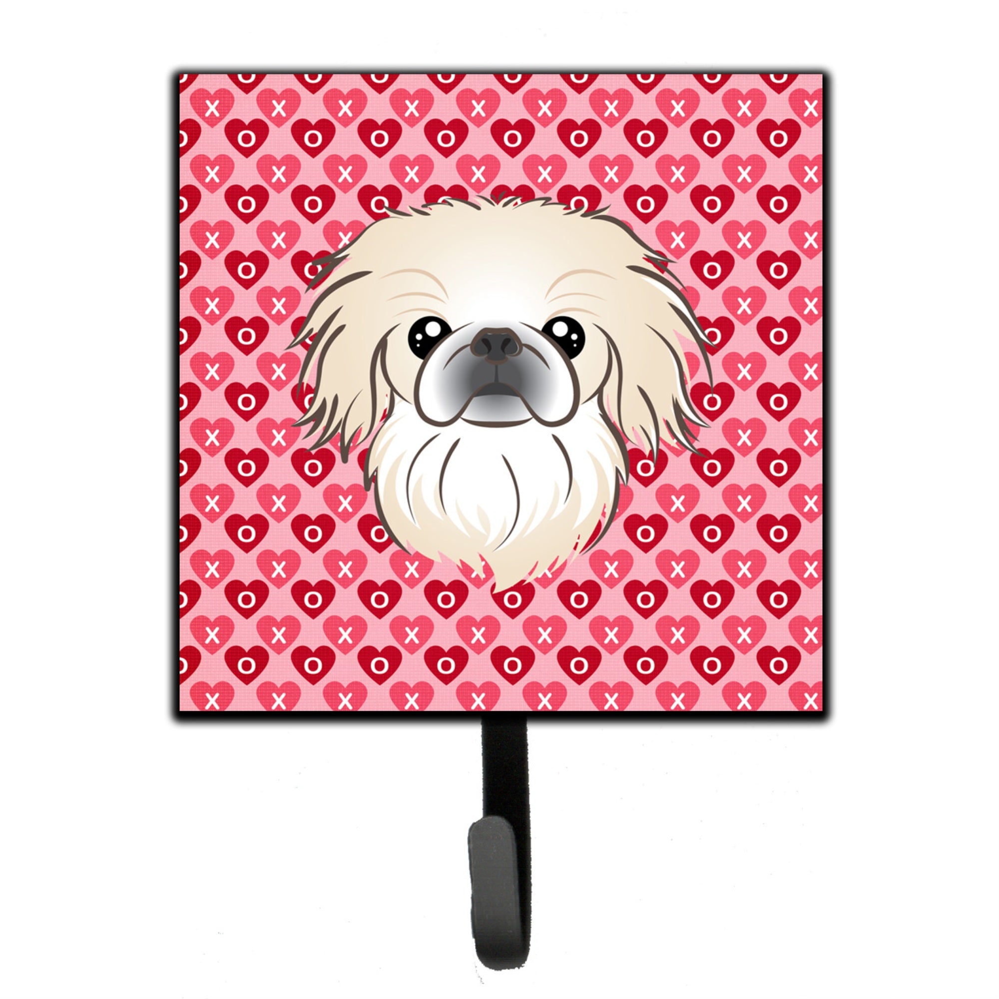 Caroline'S Treasures Pekingese Hearts Wall Hook, Small, Multicolor
