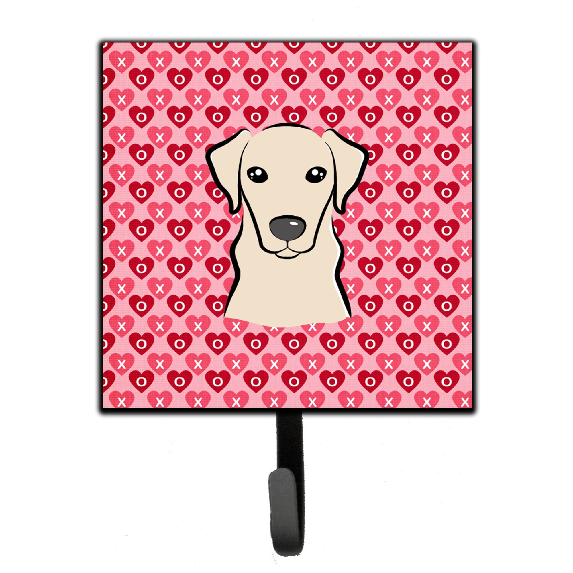 Caroline'S Treasures Yellow Labrador Hearts Wall Hook, Small, Multicolor
