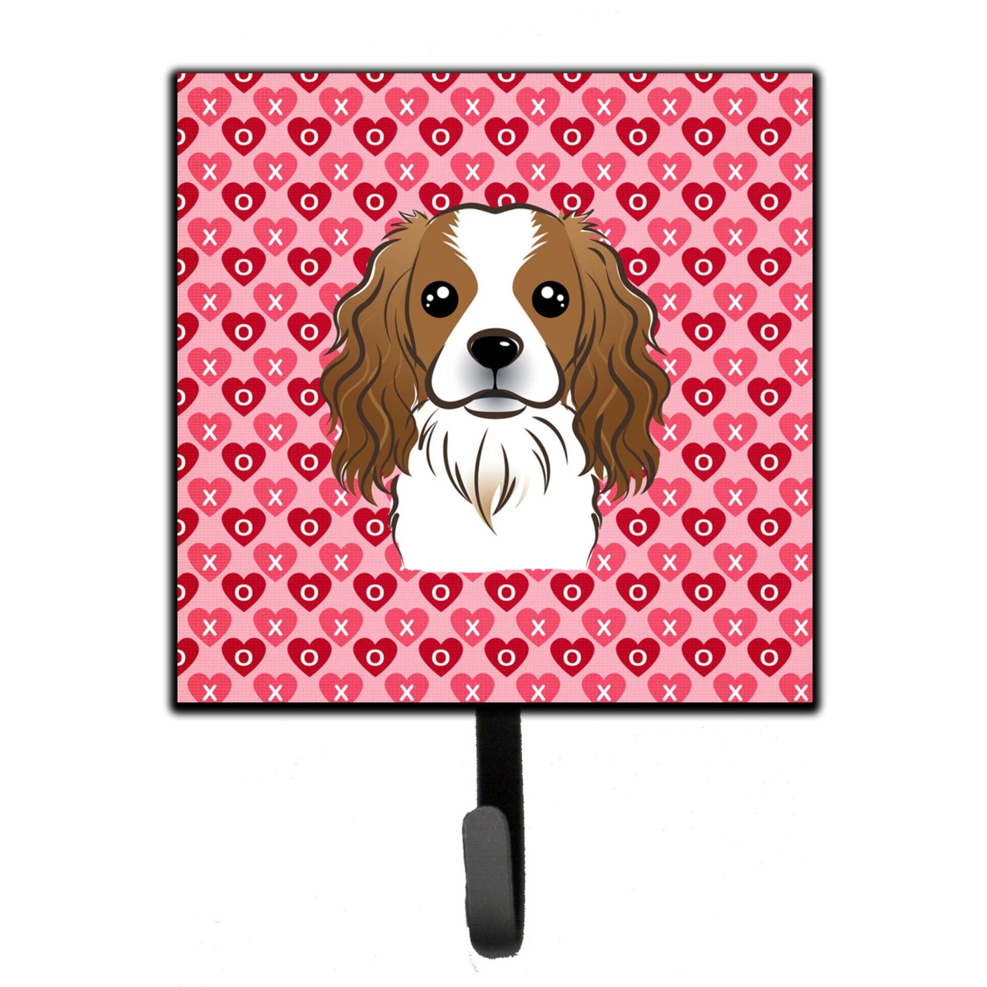 Caroline'S Treasures Cavalier Spaniel Hearts Wall Hook, Small, Multicolor