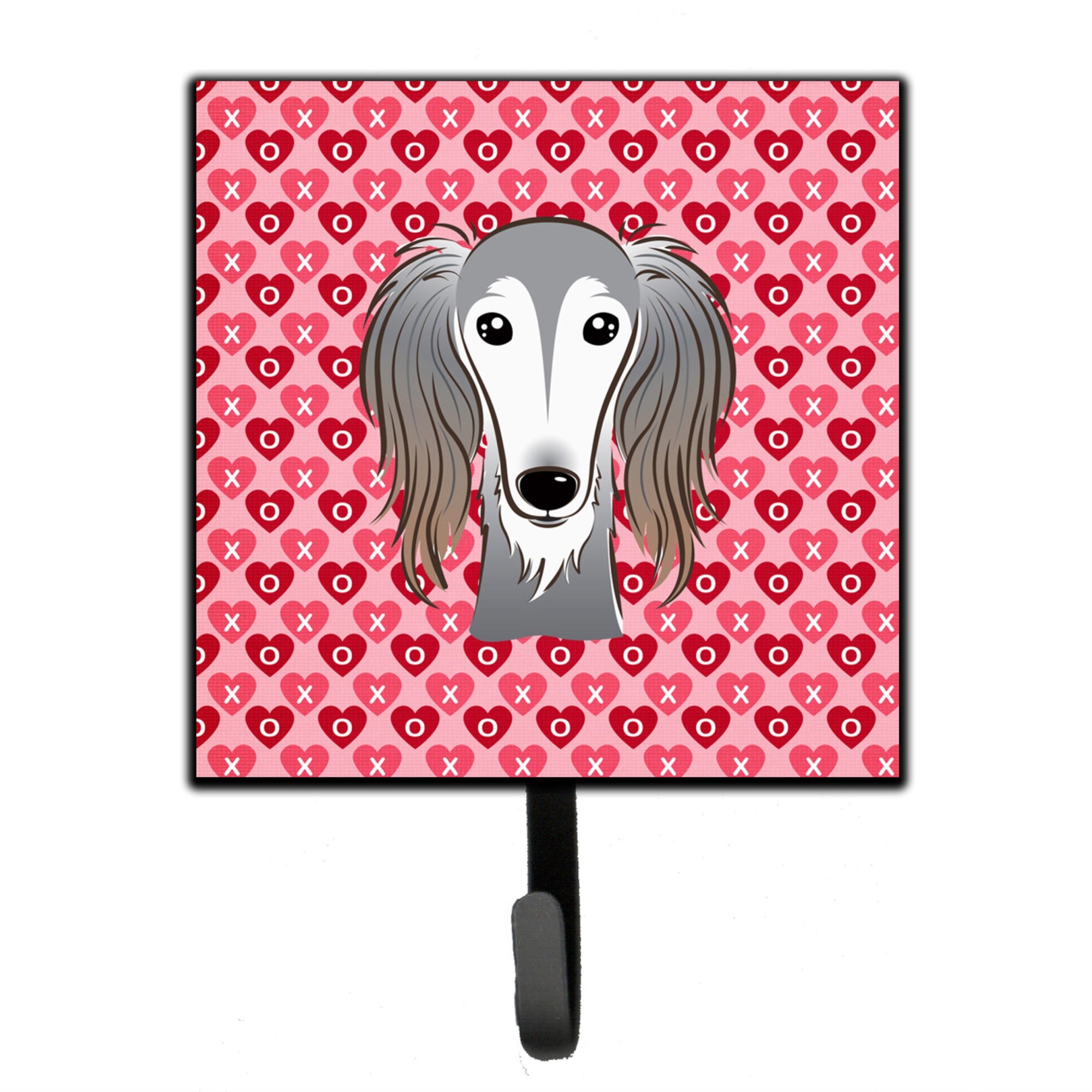 Caroline'S Treasures Saluki Hearts Wall Hook, Small, Multicolor