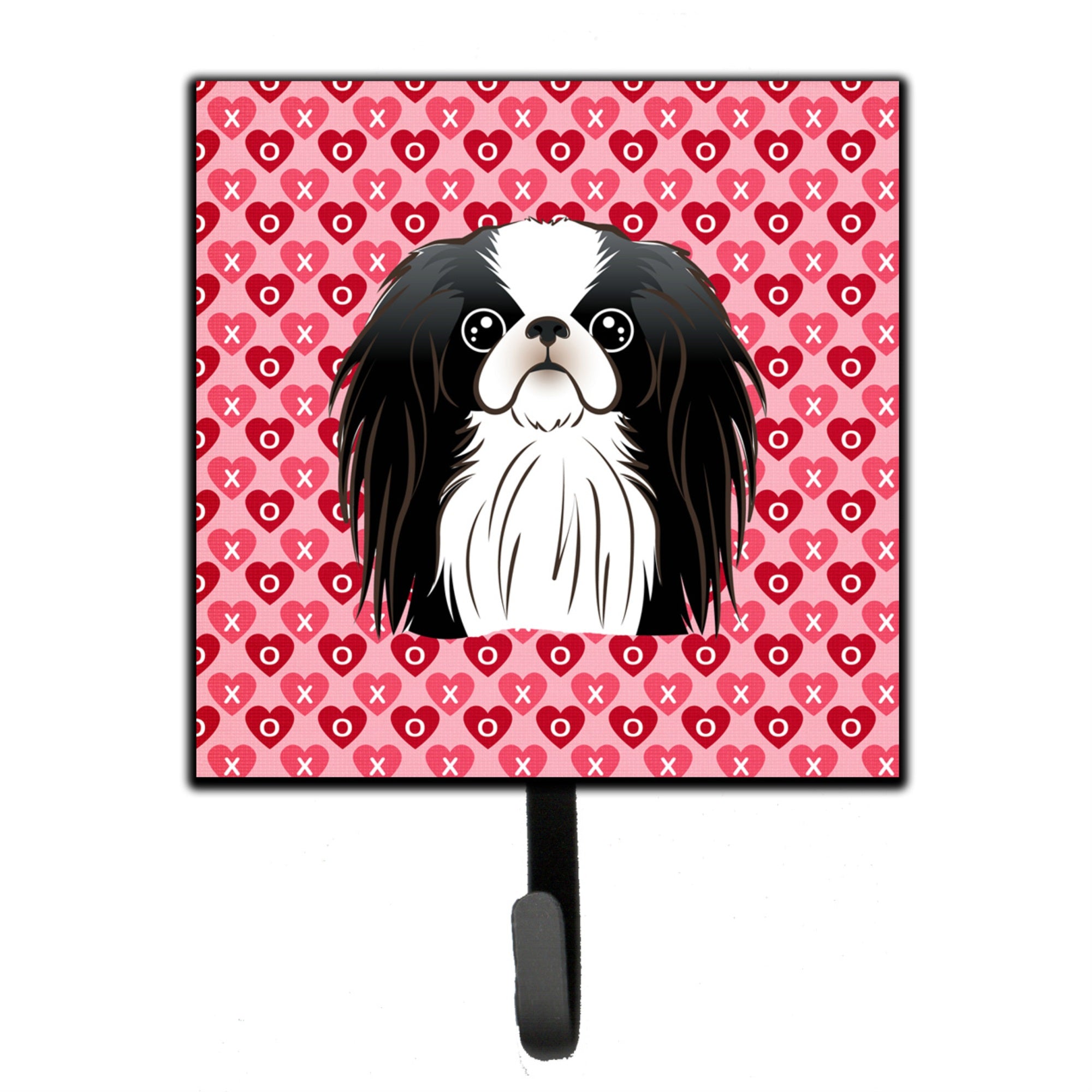 Caroline'S Treasures Japanese Chin Hearts Wall Hook, Small, Multicolor