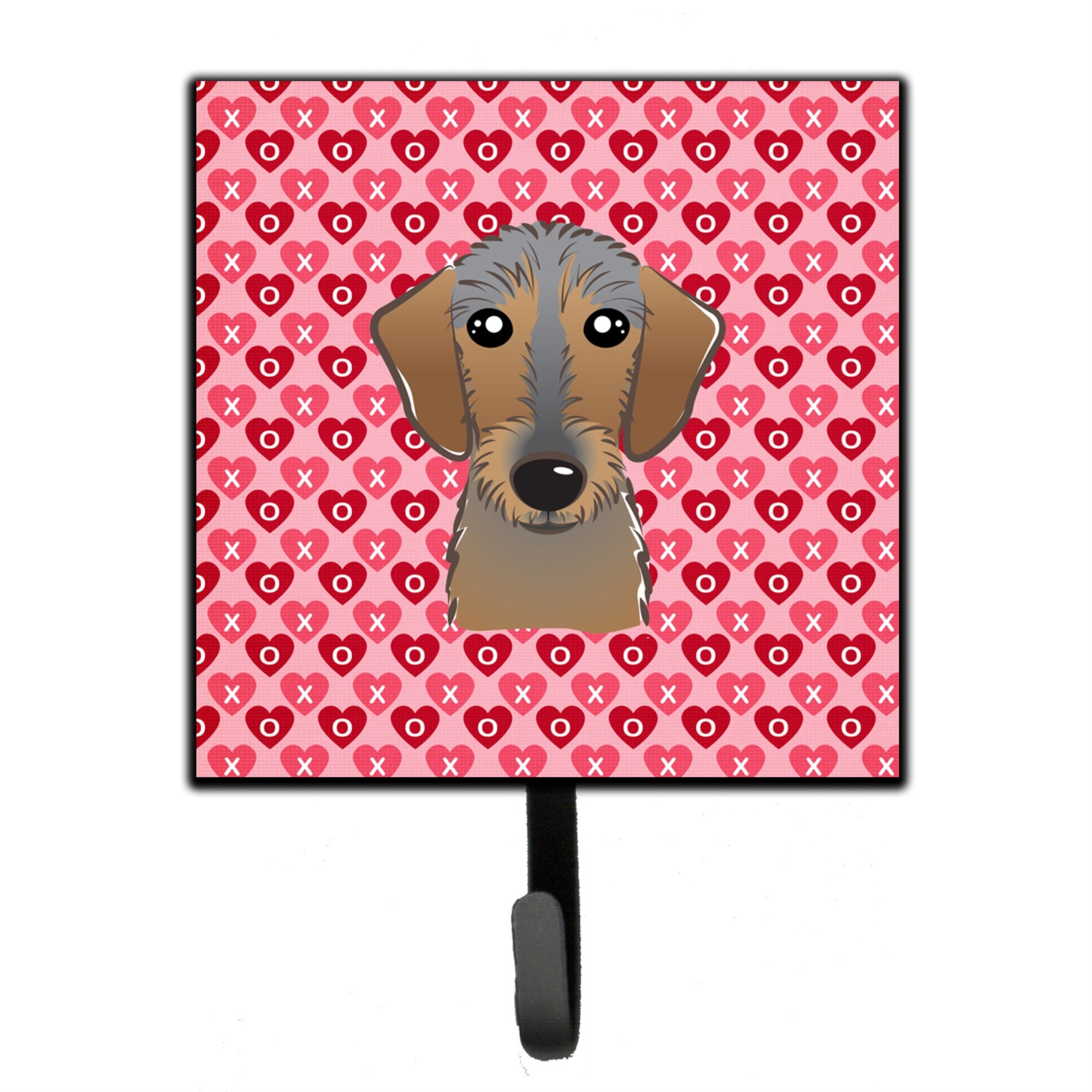 Caroline'S Treasures Wirehaired Dachshund Hearts Wall Hook, Small, Multicolor