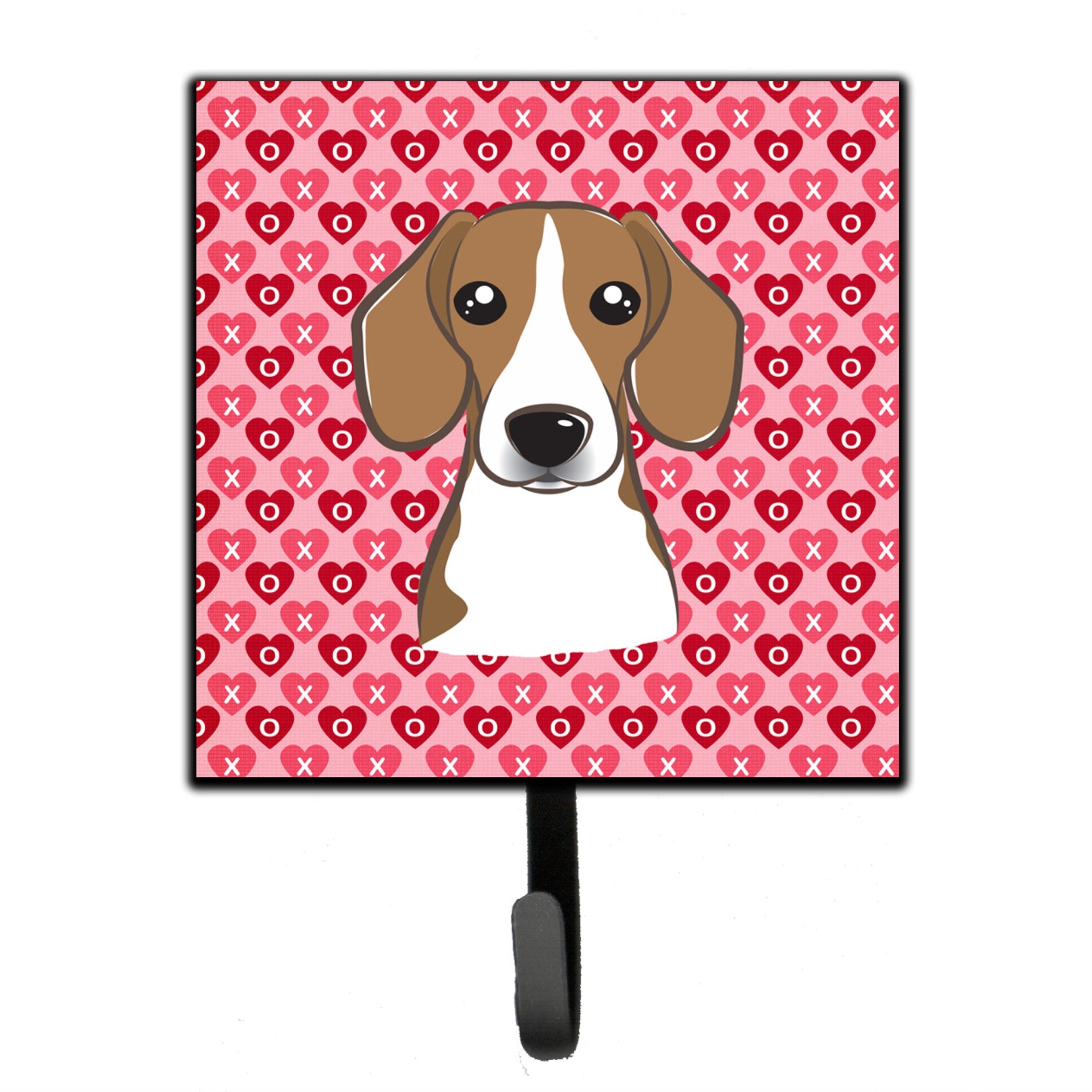 Caroline'S Treasures Beagle Hearts Wall Hook, Small, Multicolor