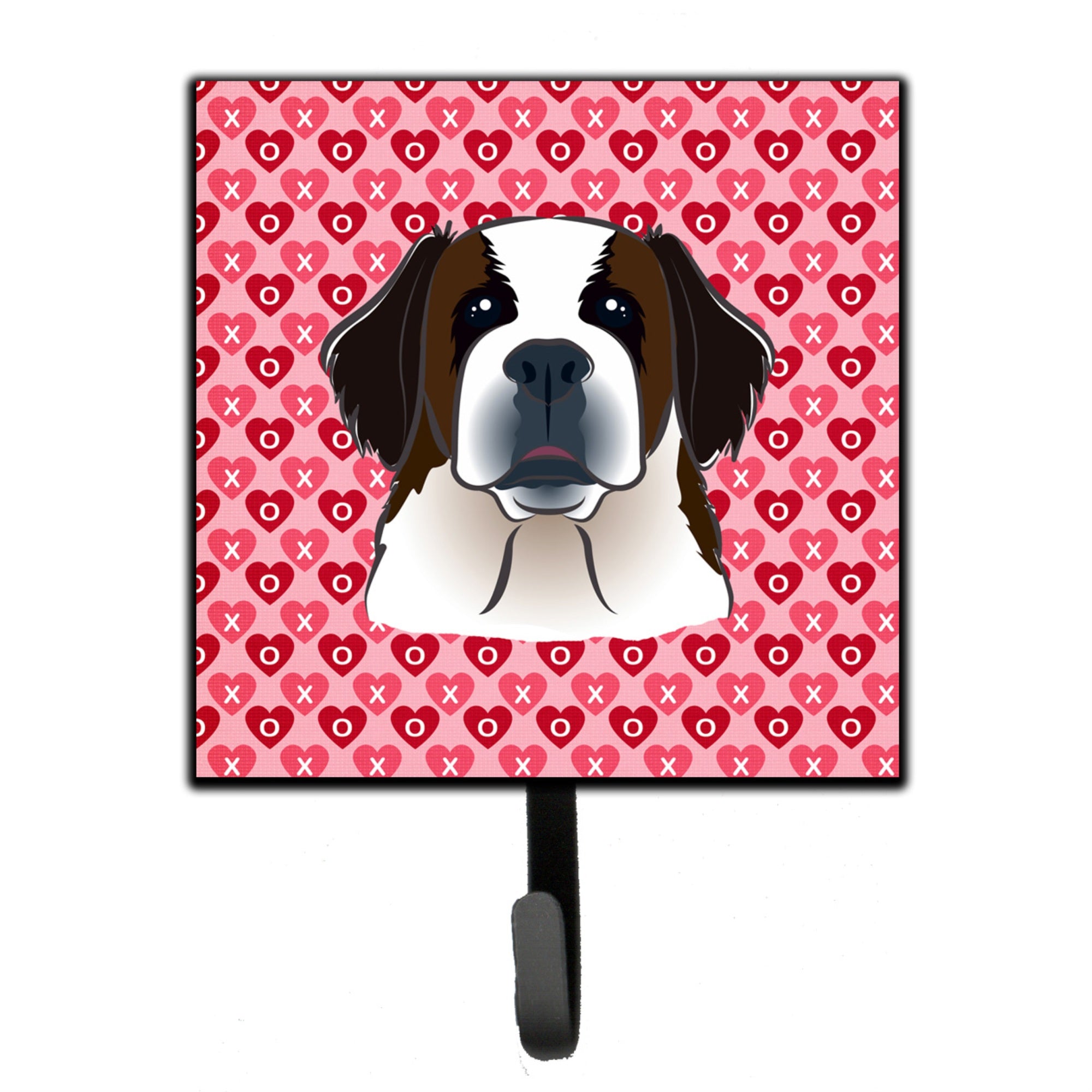 Caroline'S Treasures Saint Bernard Hearts Wall Hook, Small, Multicolor