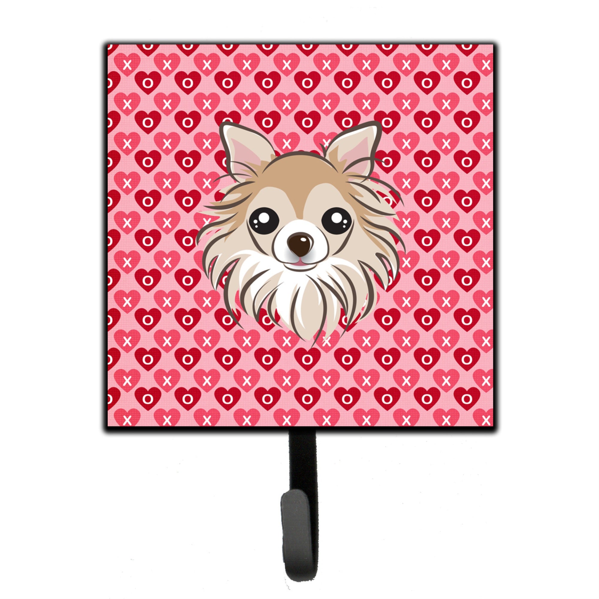 Caroline'S Treasures Chihuahua Hearts Wall Hook, Small, Multicolor