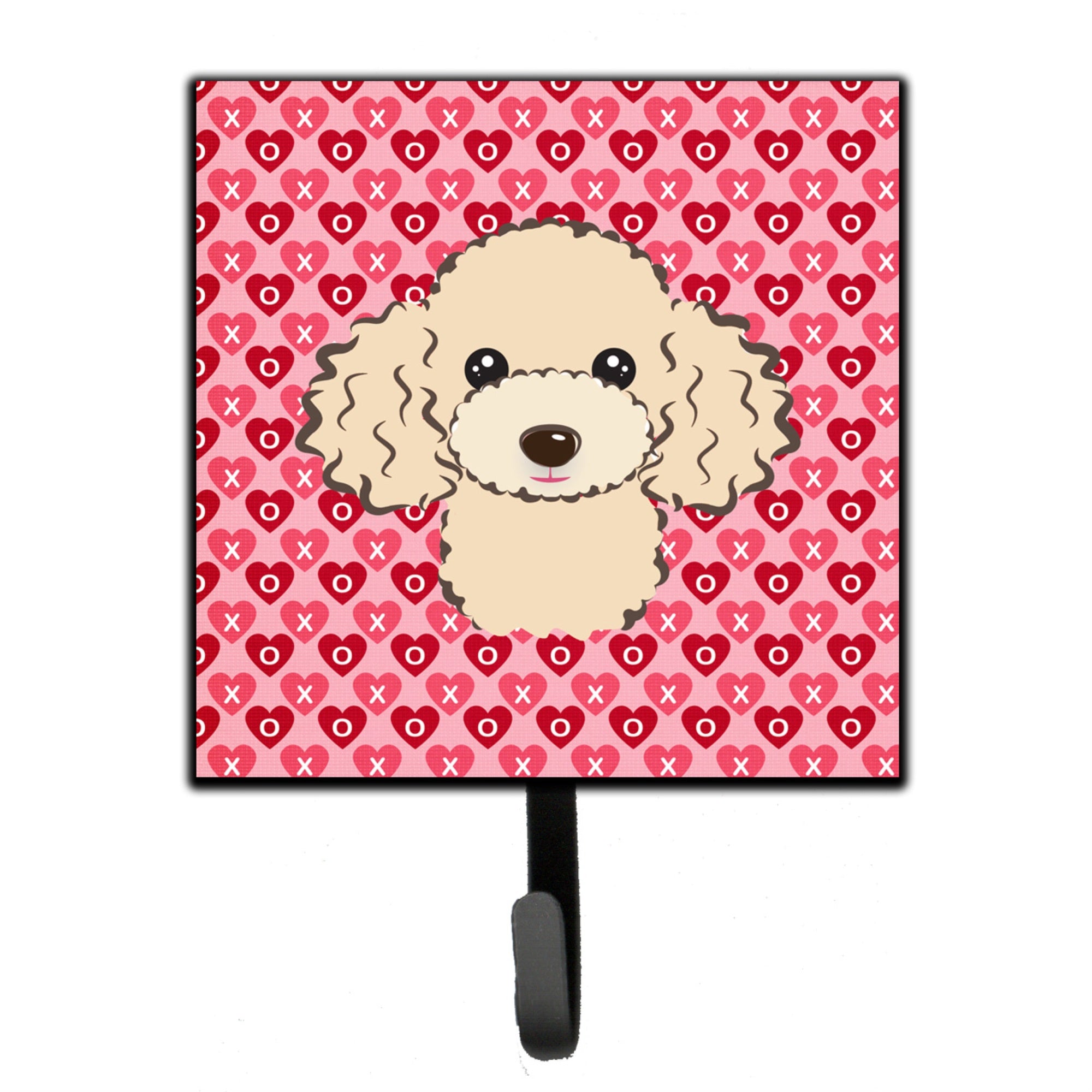 Caroline'S Treasures Buff Poodle Hearts Wall Hook, Small, Multicolor